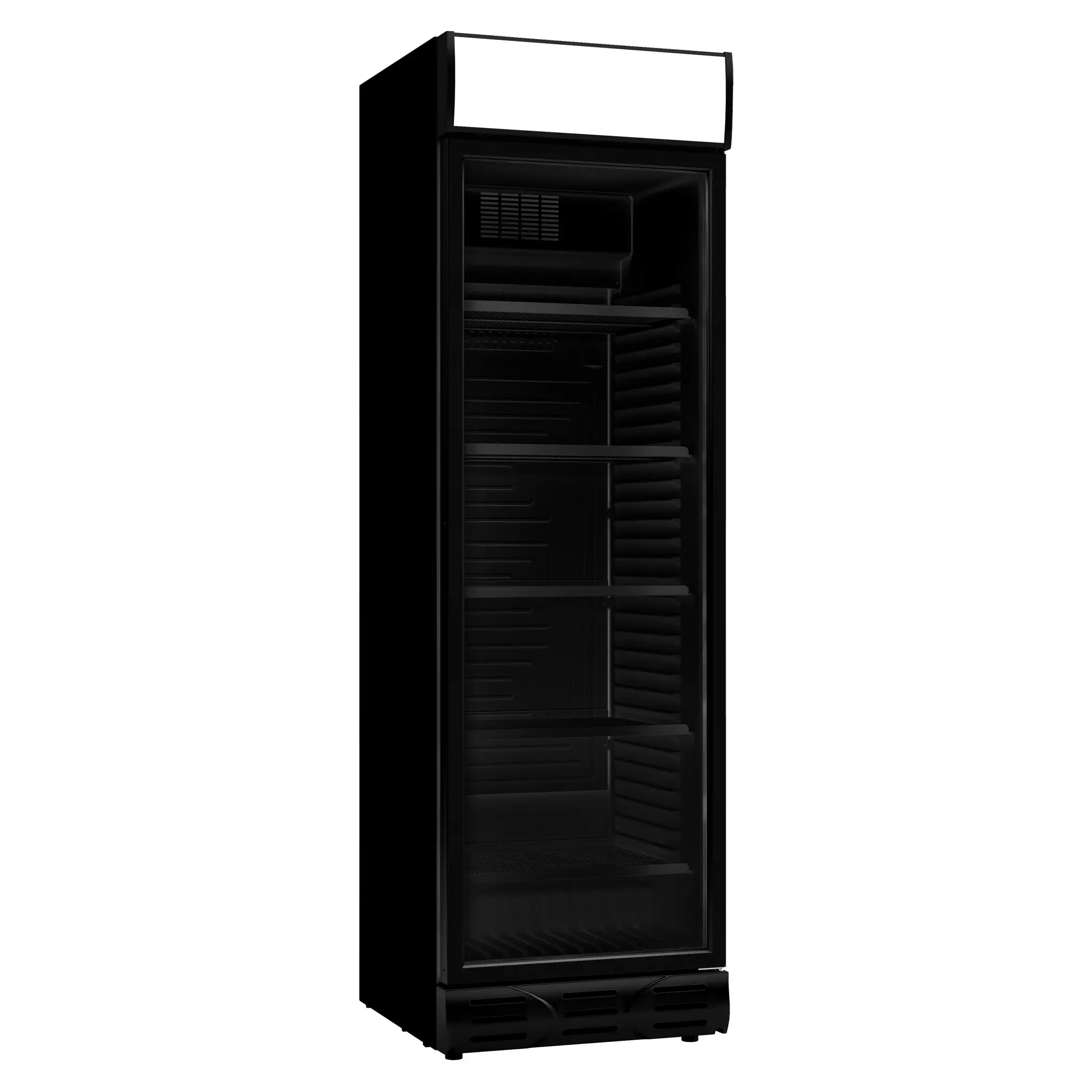 Armoire froide positive 1 porte en verre noir - 382 L