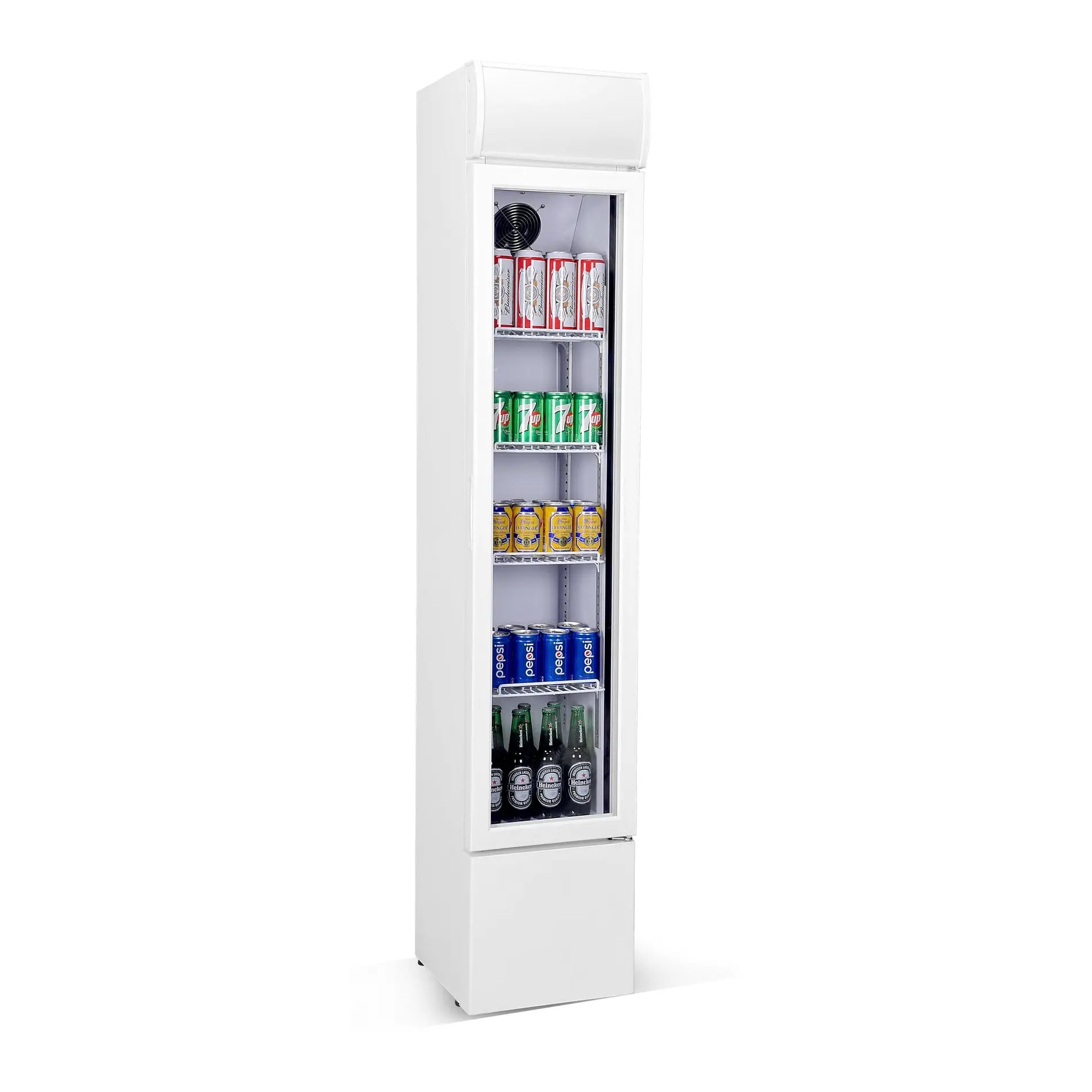 Armoire froide positive porte en verre étroit - 105 L