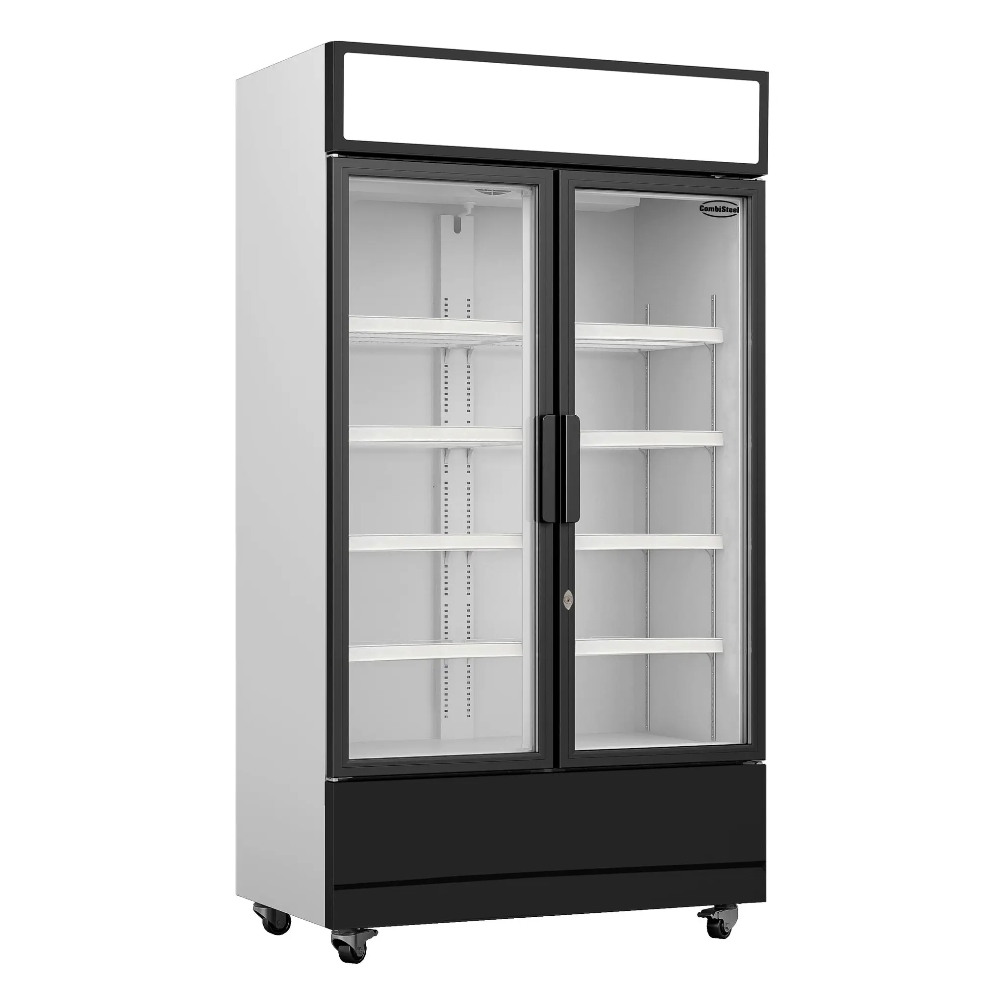 Vitrine réfrigérée positive 2 portes en verre fcu 750 L