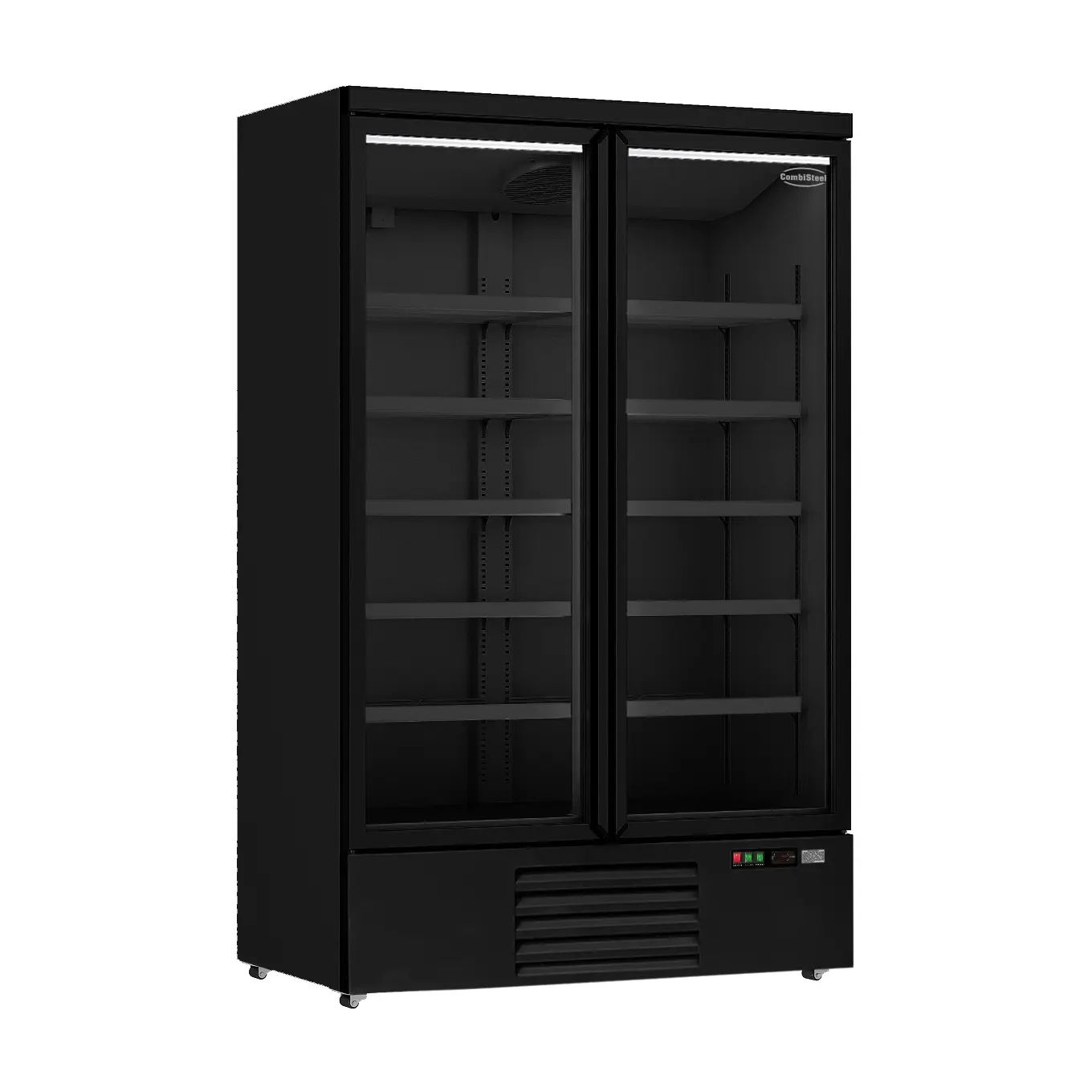 Vitrine réfrigérée positive 2 portes en verre noir 1000 L