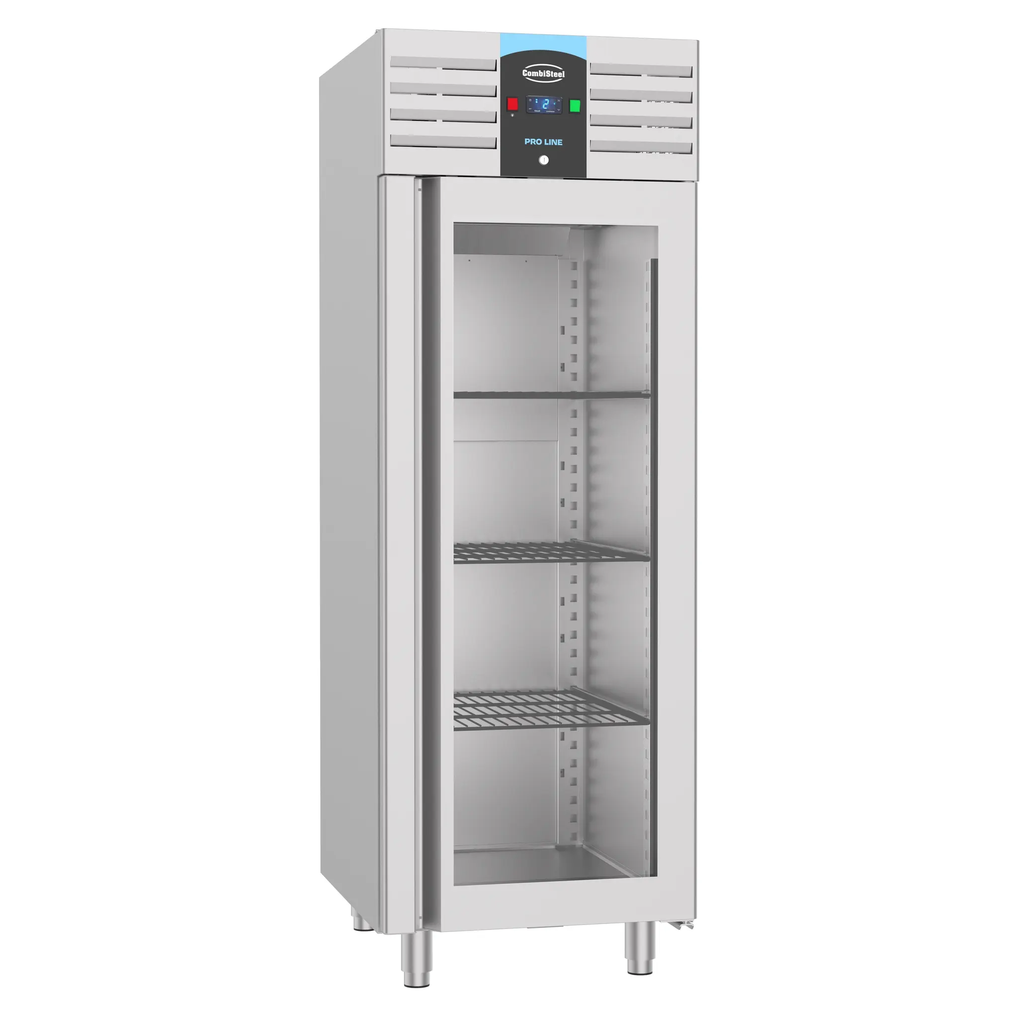 Armoire froide positive en acier inox porte en verre mono block 700 l - Pro Line