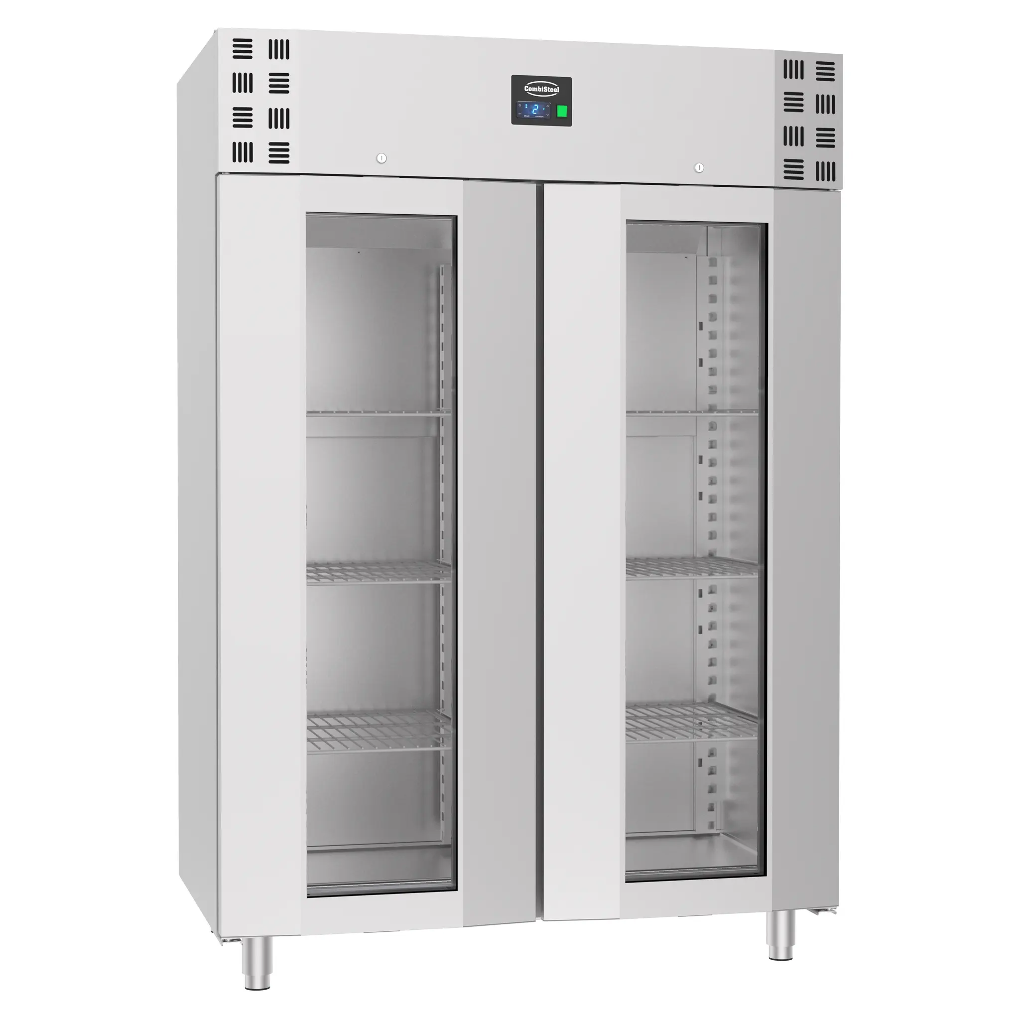 Armoire froide positive en acier inox porte en verre mono block 1400 l - Pro Line