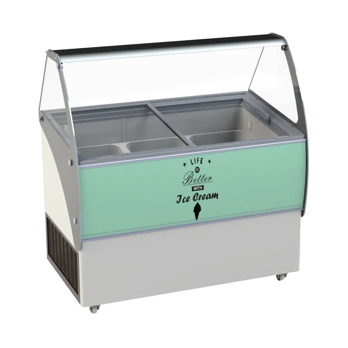 Vitrine à creme glacée curacao 10x5 L - 454 L
