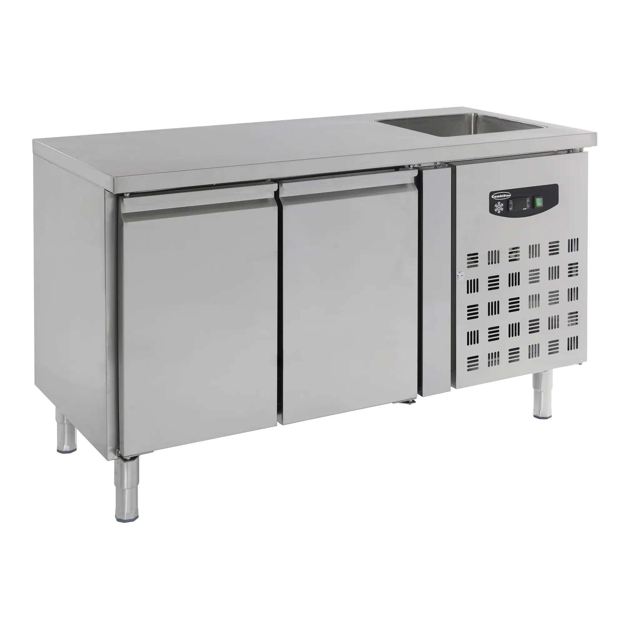 Table réfrigérée GN 1/1 plonge 2 portes - 1510 x 700 mm - Standard Line