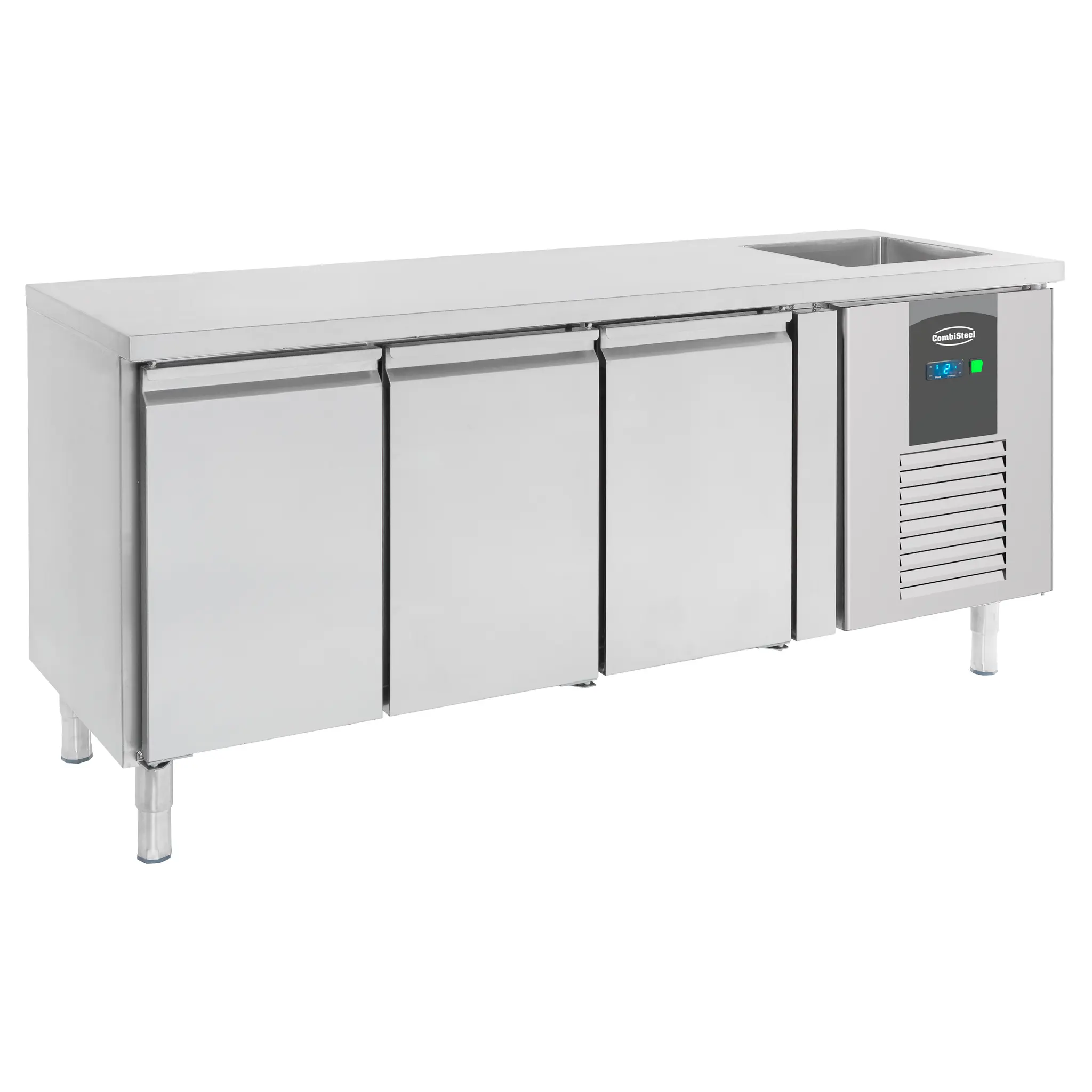 Table réfrigérée GN 1/1 plonge 3 portes - 2020 x 700 mm - Standard Line