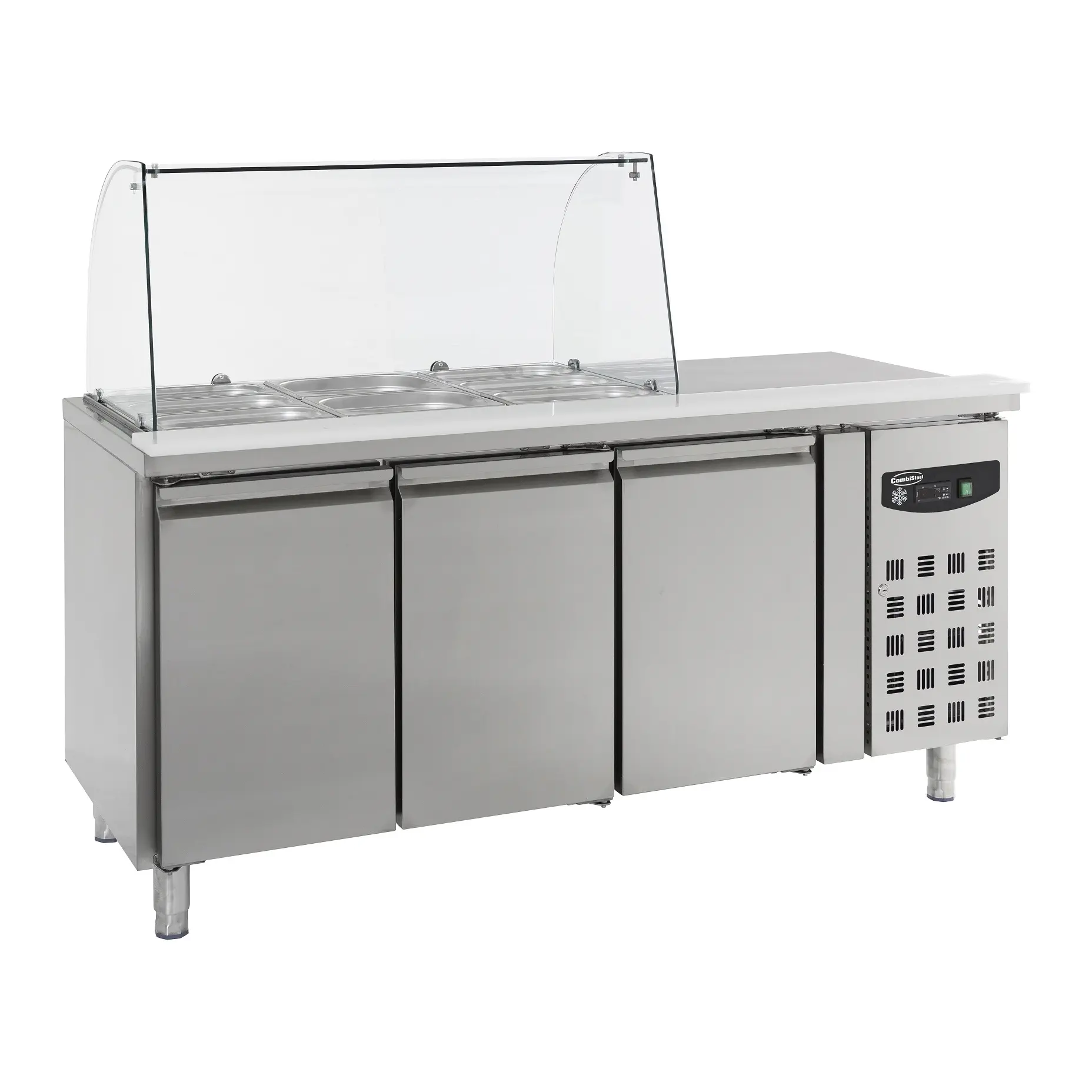 Saladette vitrée vitrée 3 portes - 3x GN 1/1 - Standard Line