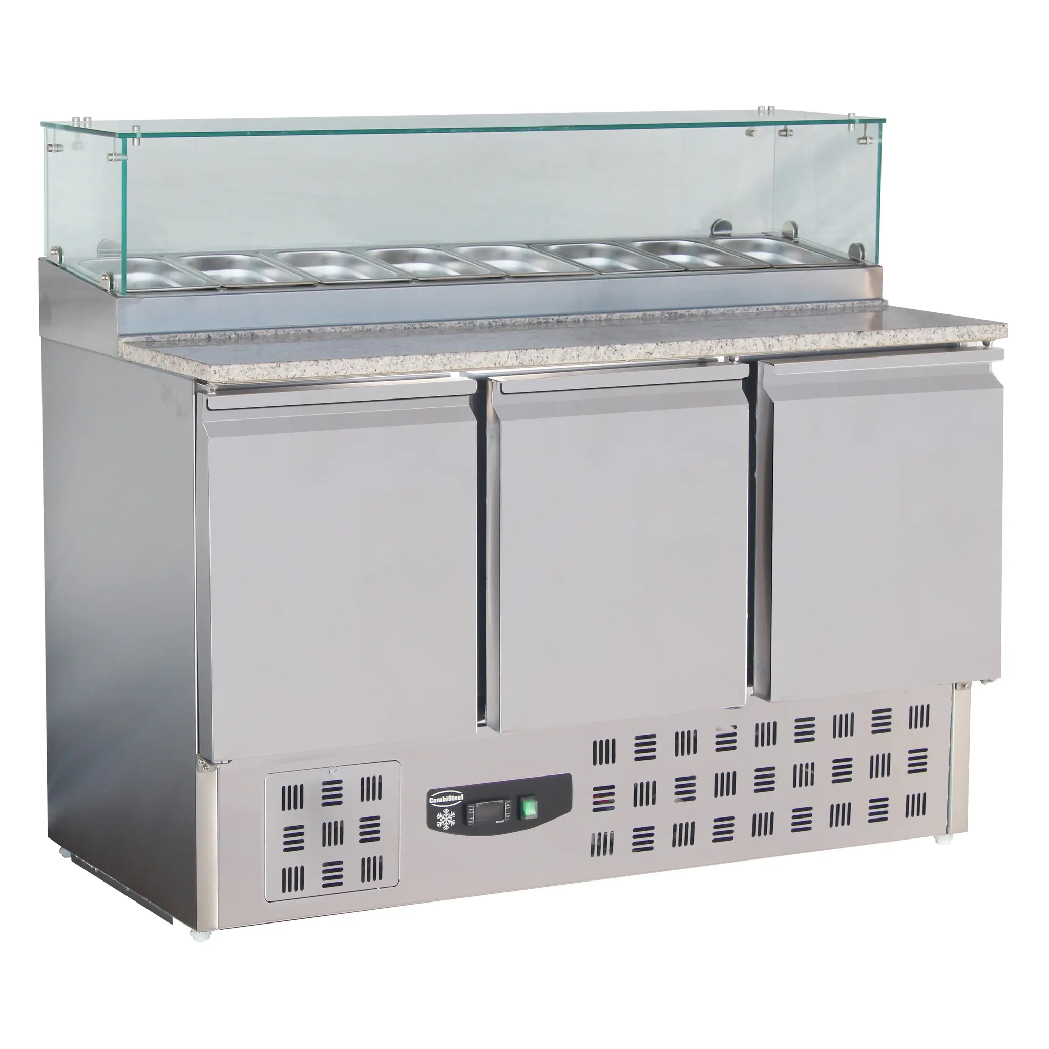 Table à pizzas vitrée 3 portes - 444 L - Compact Line