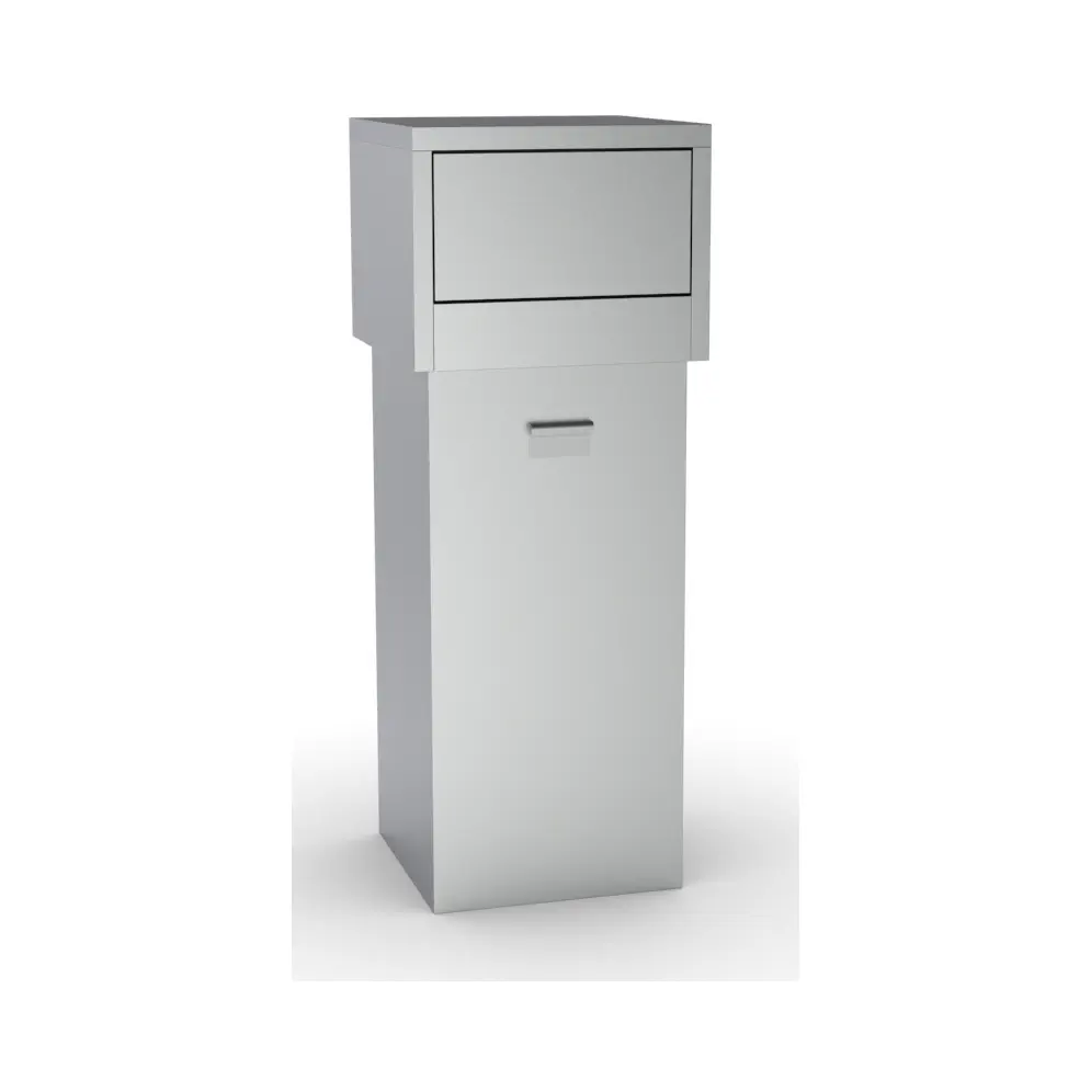 Poubelle en acier inox 80l