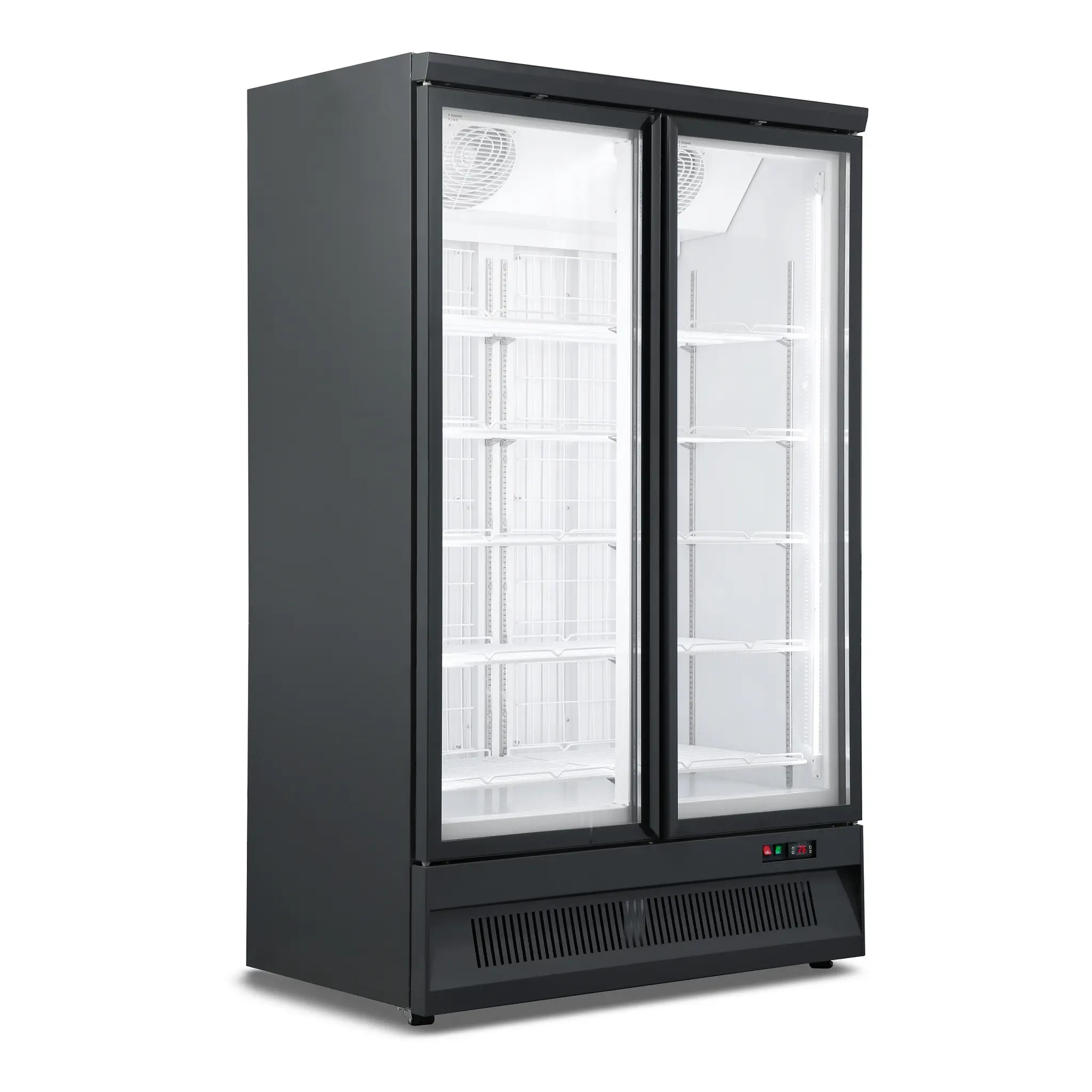 Vitrine réfrigérée positive 2 portes en verre svo-1000r