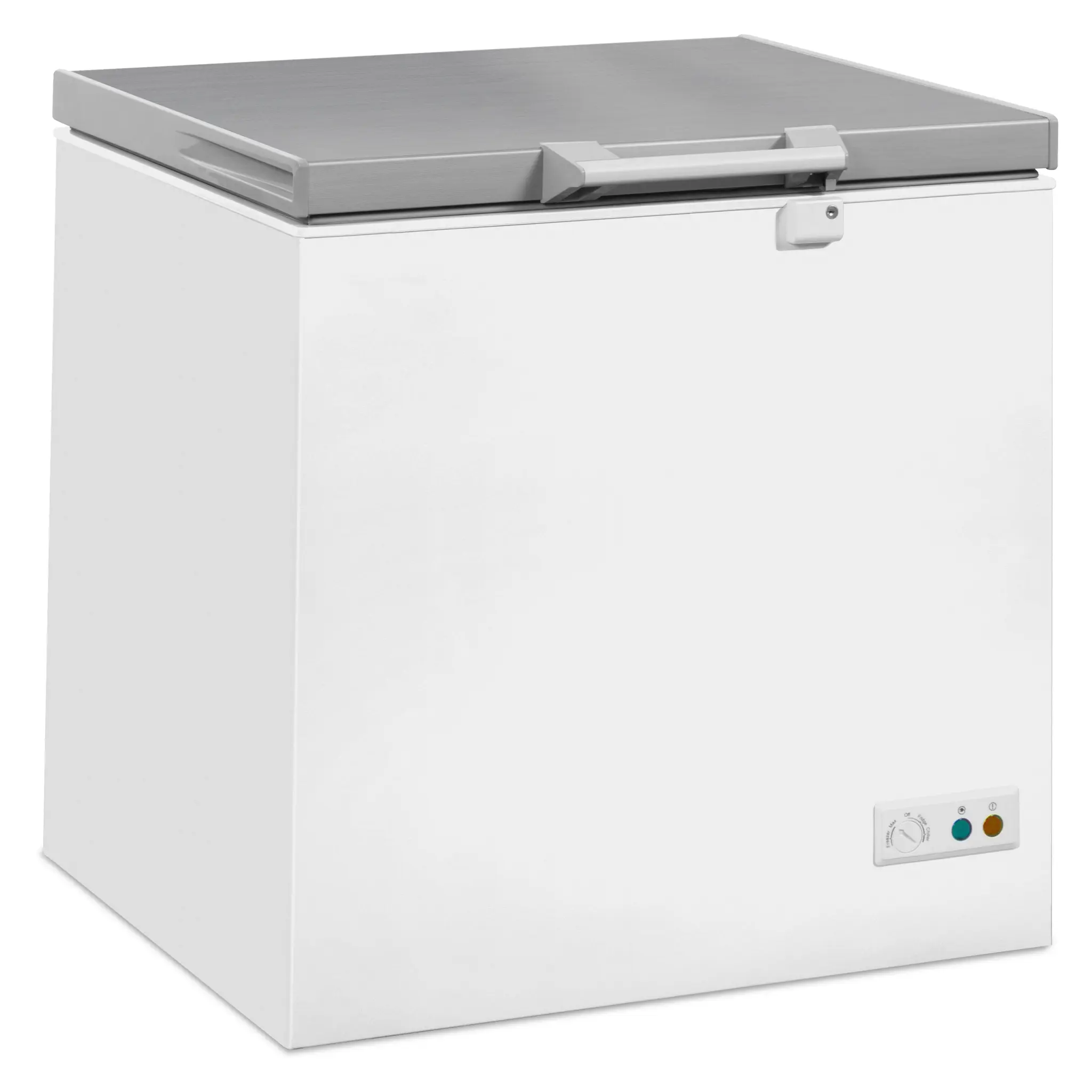 Congélateur bahut couvercle en inox 202 l