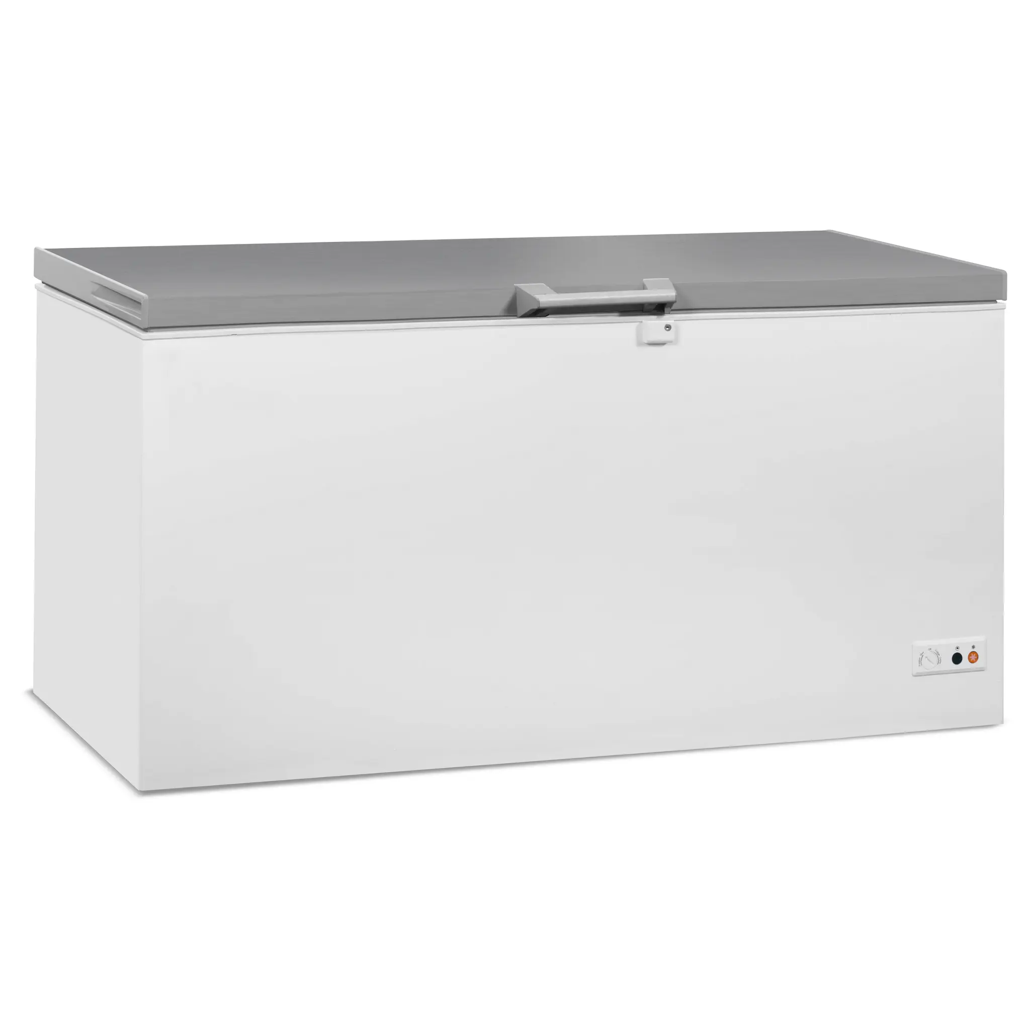 Congélateur bahut couvercle en inox 572 l