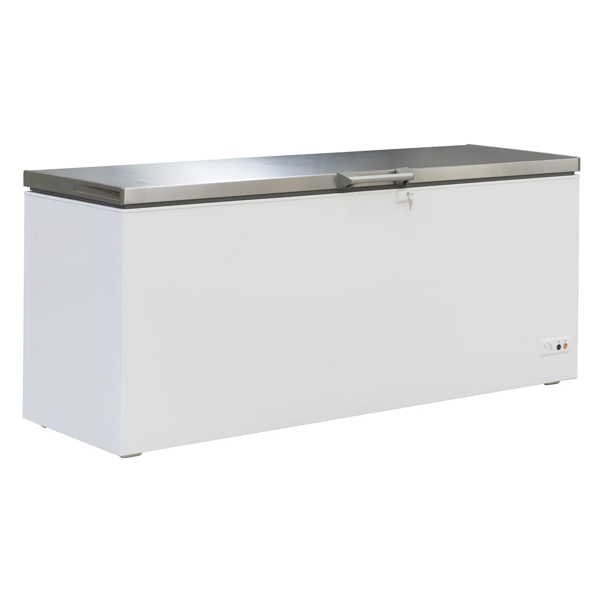 Congélateur bahut couvercle en inox 635 l