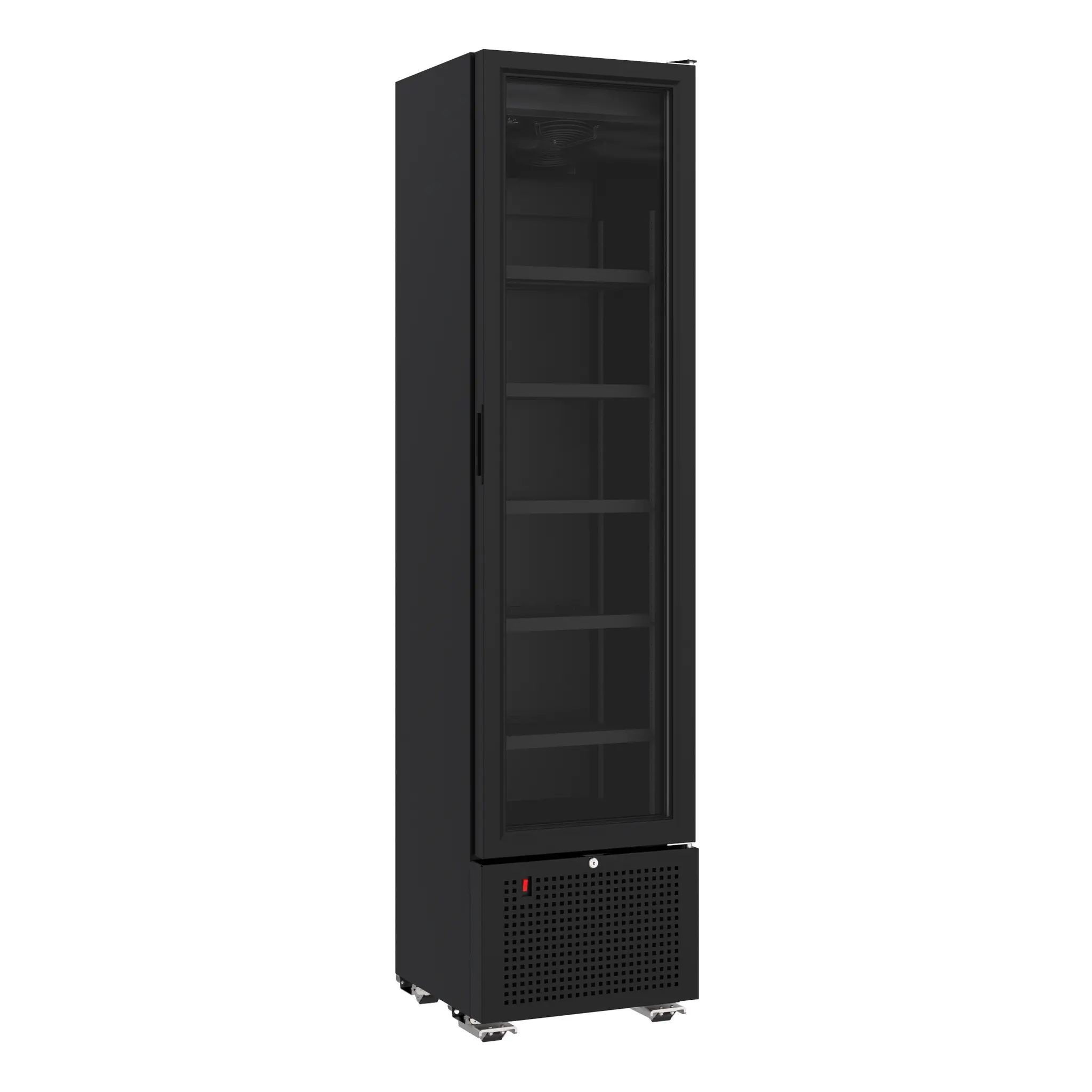 Armoire froide positive 1 porte en verre noir 221l