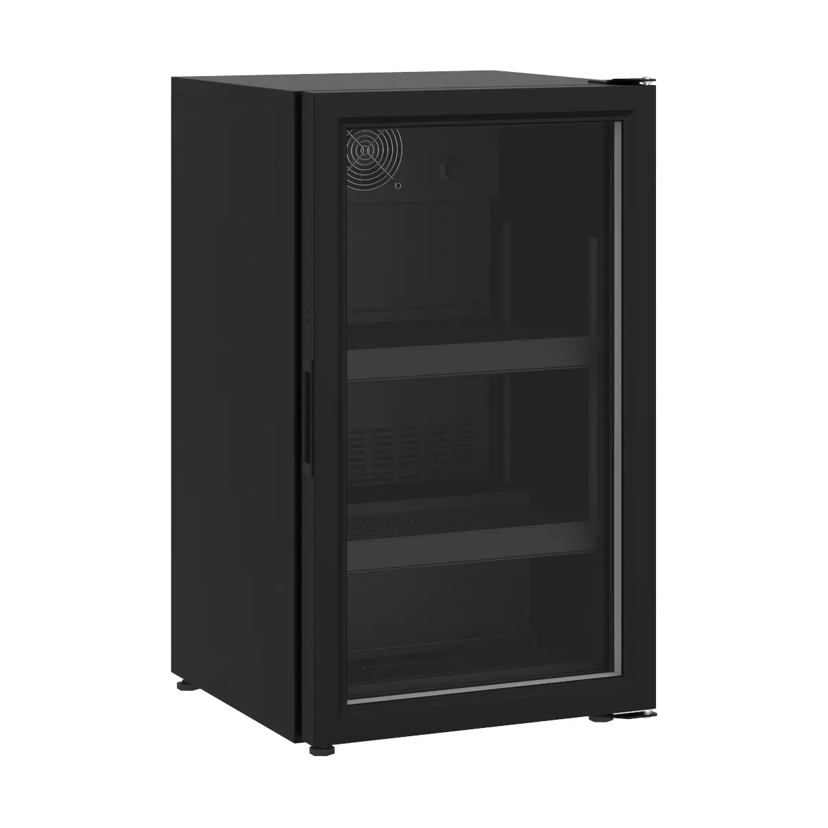 Armoire froide positive posable porte en verre 136l noir