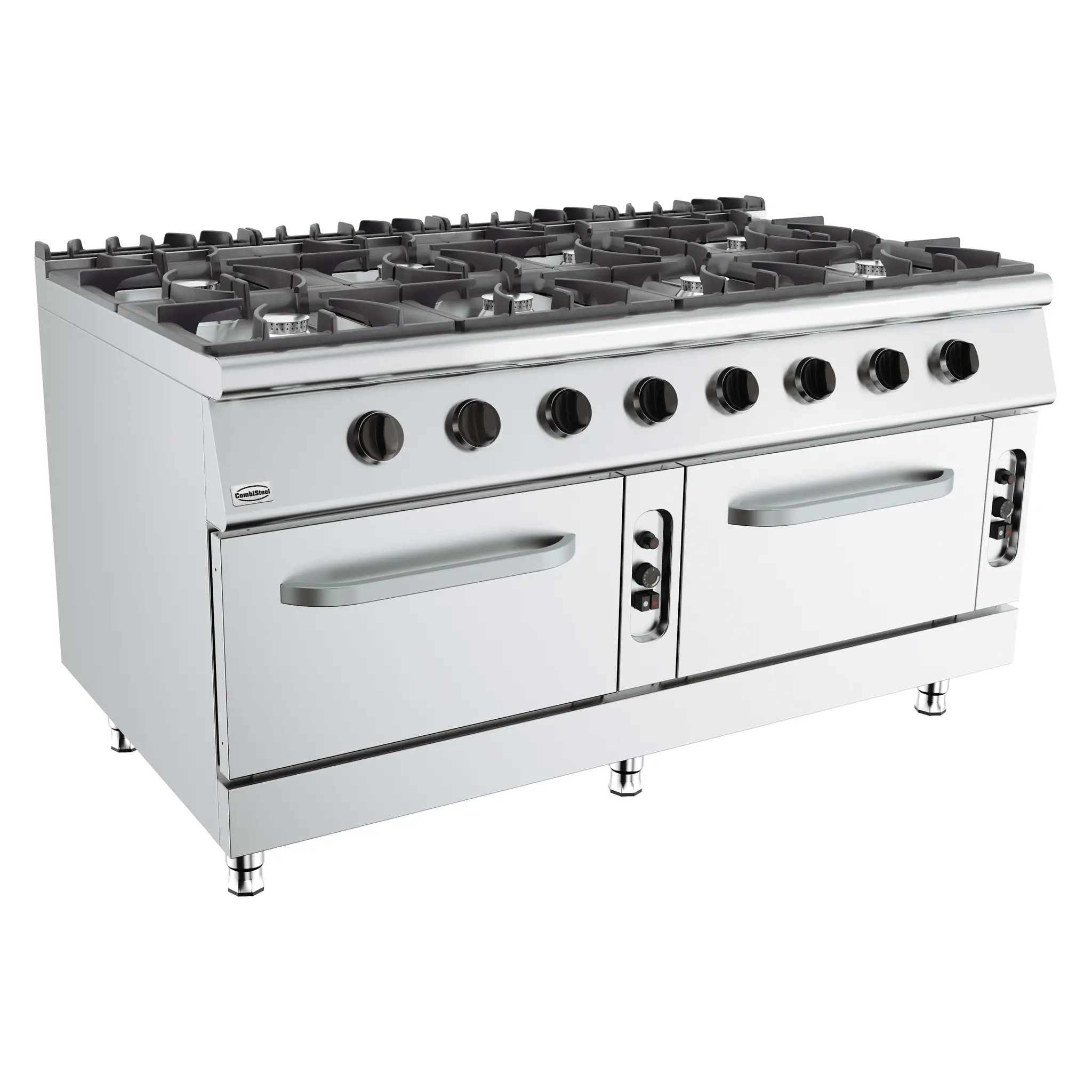 Fourneau à gaz 8 brûleurs avec four à gaz - 80.0 kW