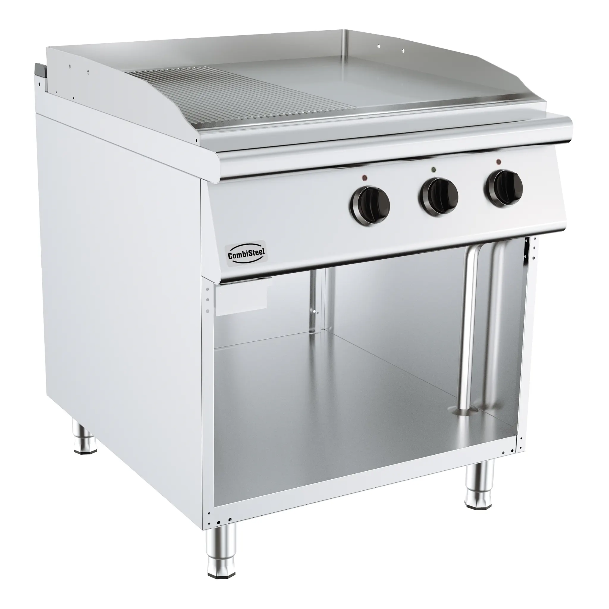 Plaque grill électrique rainuré/lisse - 12.0 kW