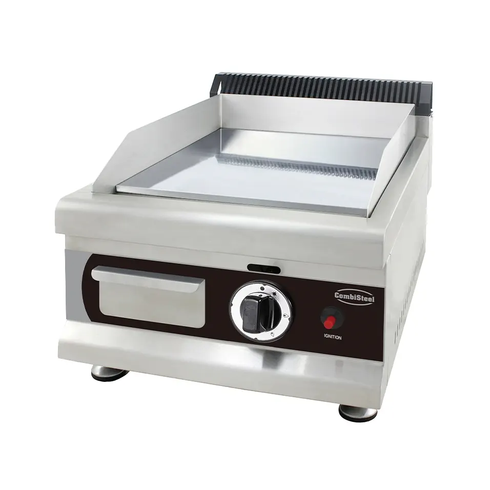 Plancha à gaz chrome 400 - 400 x 575 mm - 3.0 kW