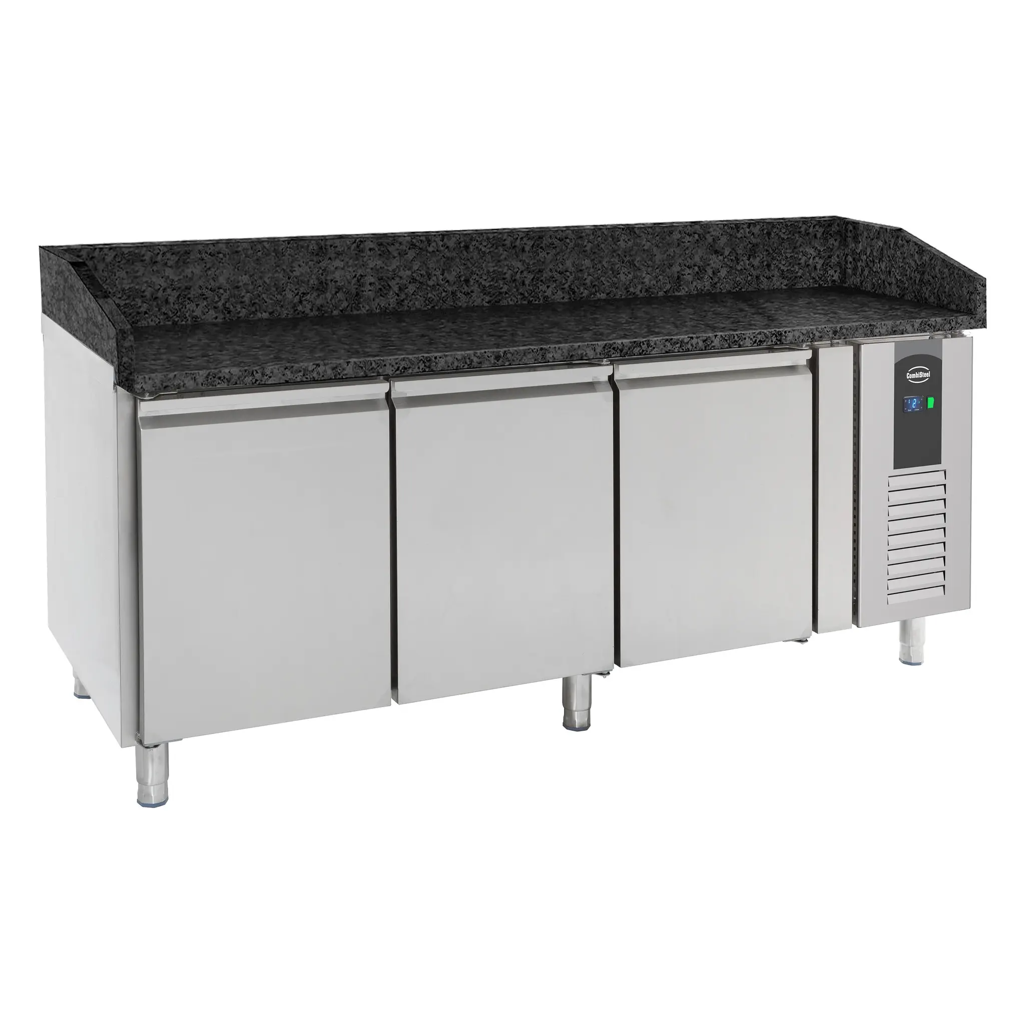 Table à pizzas 3 portes granit noir