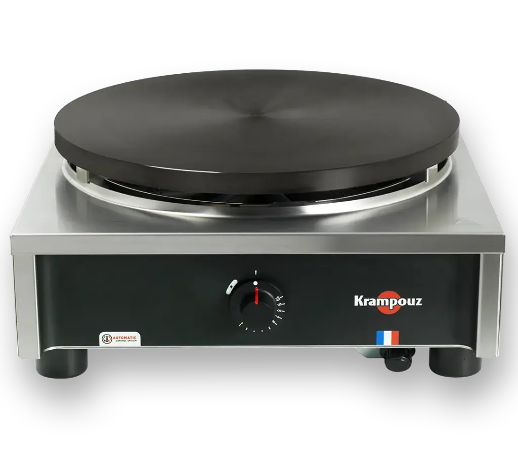 Crêpière gaz carrée Ø40cm gamme confort - allumage par train d'étincelles