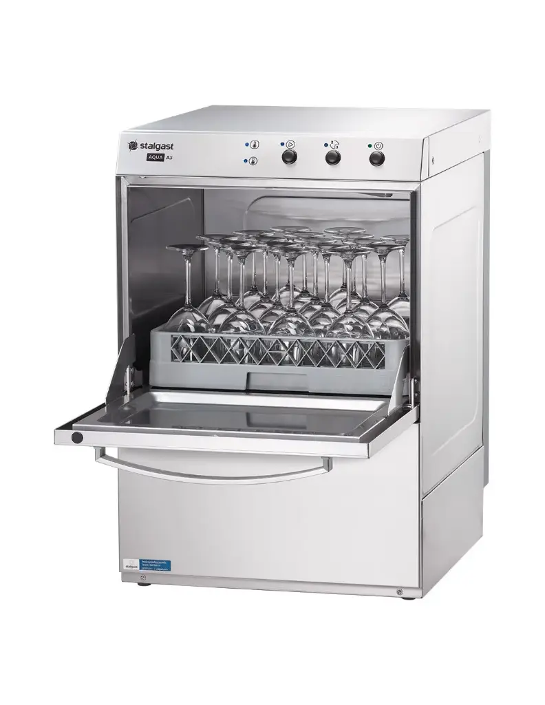 Lave-verres 400x400 avec doseur de détergent et pompe de vidange