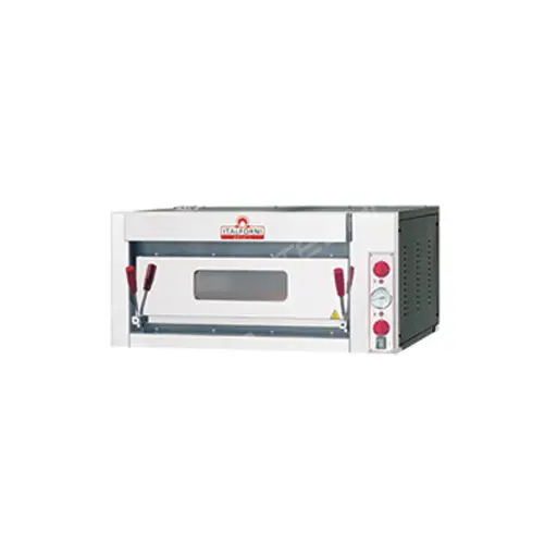 Four a pizza électrique gamme TK 6 pizzas en profondeur diam.33mm 1 niveau sole pierre réfractaire 