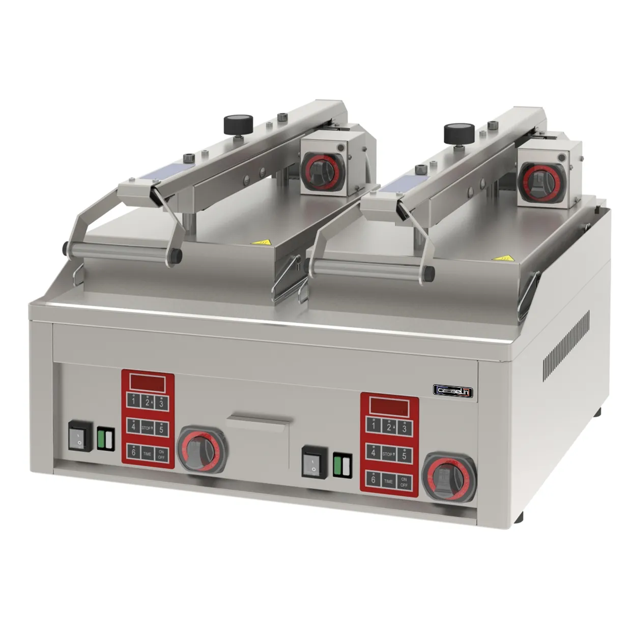 Grill à rabat - Clam électrique semi automatique double