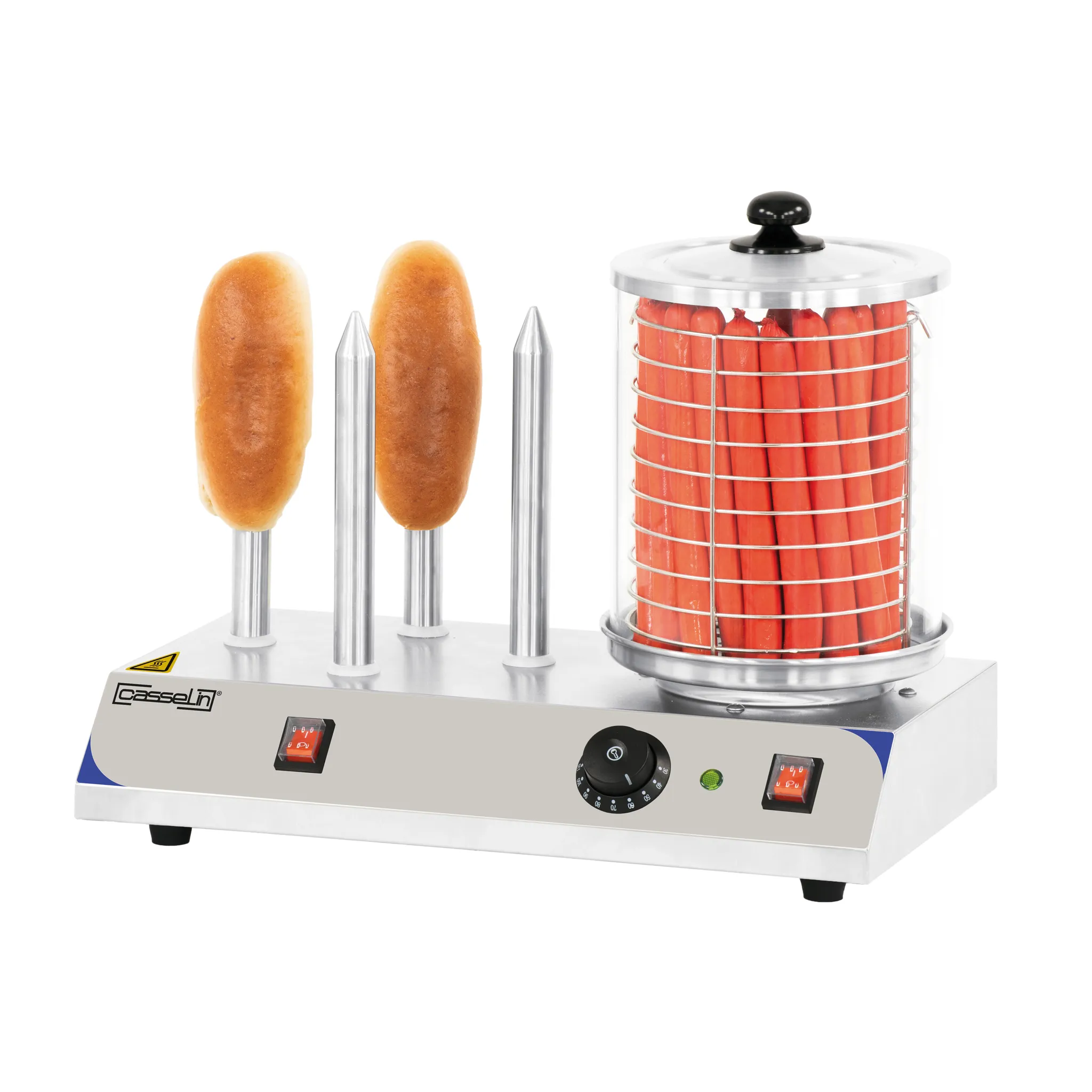 Appareil à hot-dog électrique 4 plots