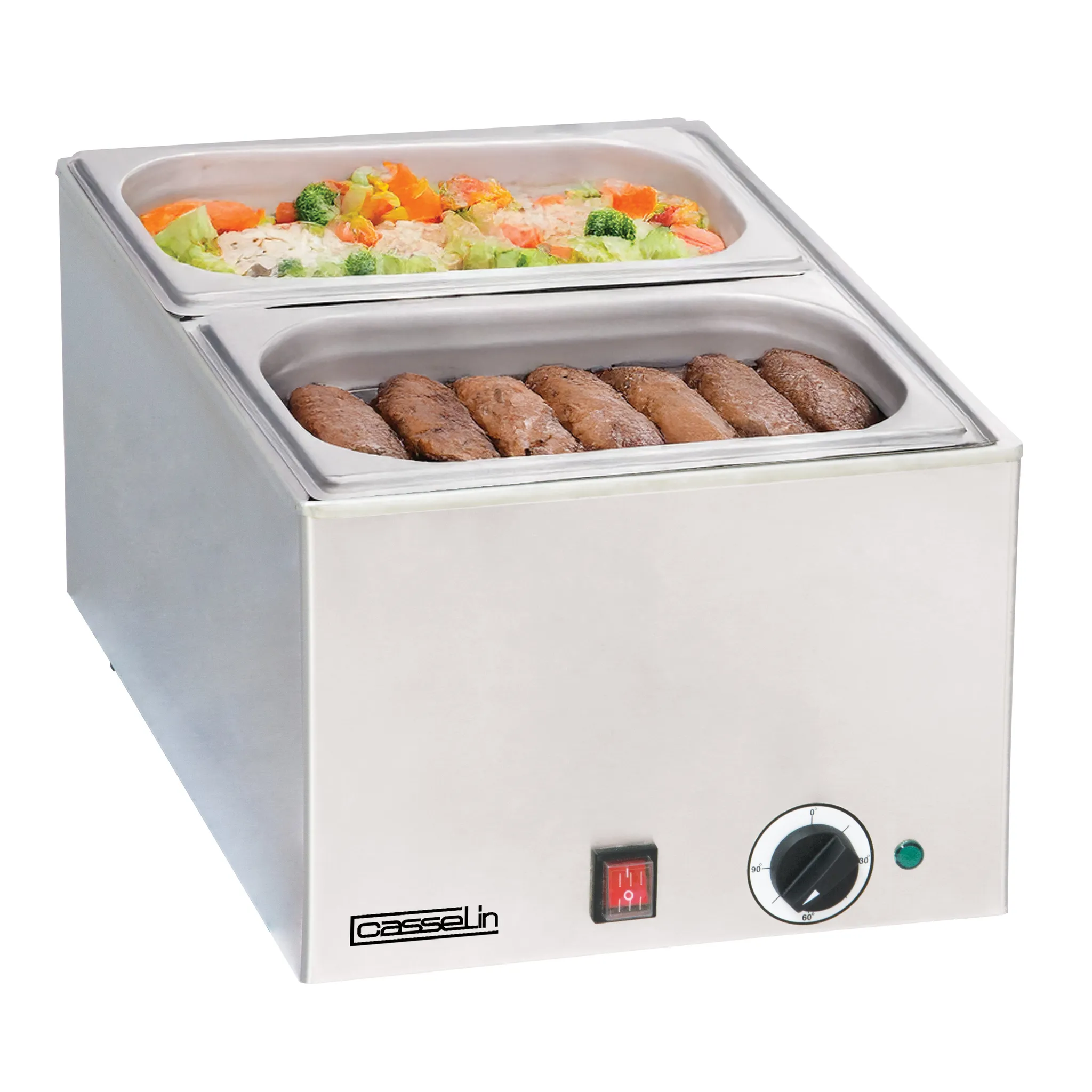 Bain-marie avec 2 x GN 1/2