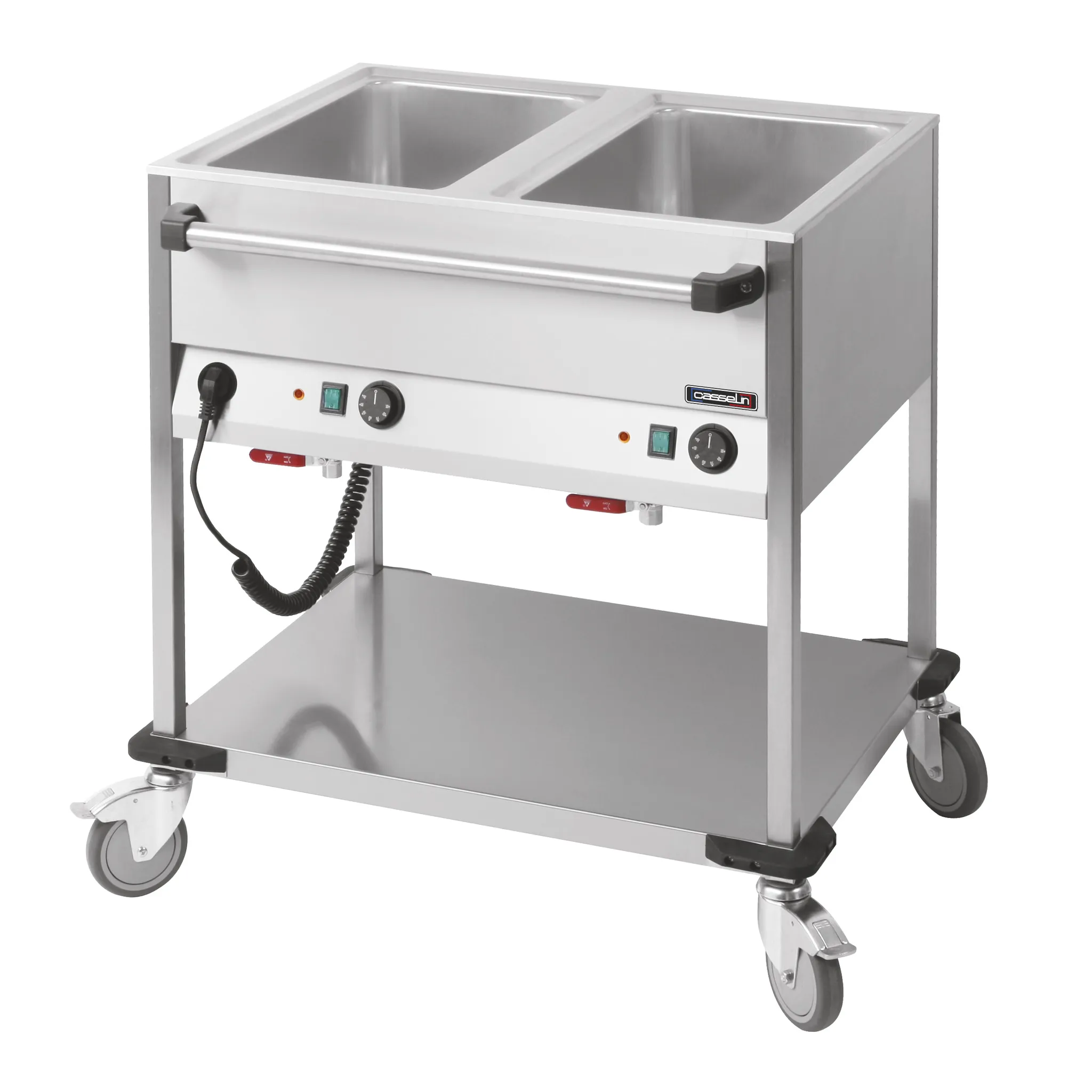 Chariot bain-marie à eau 2 x GN 1/1 