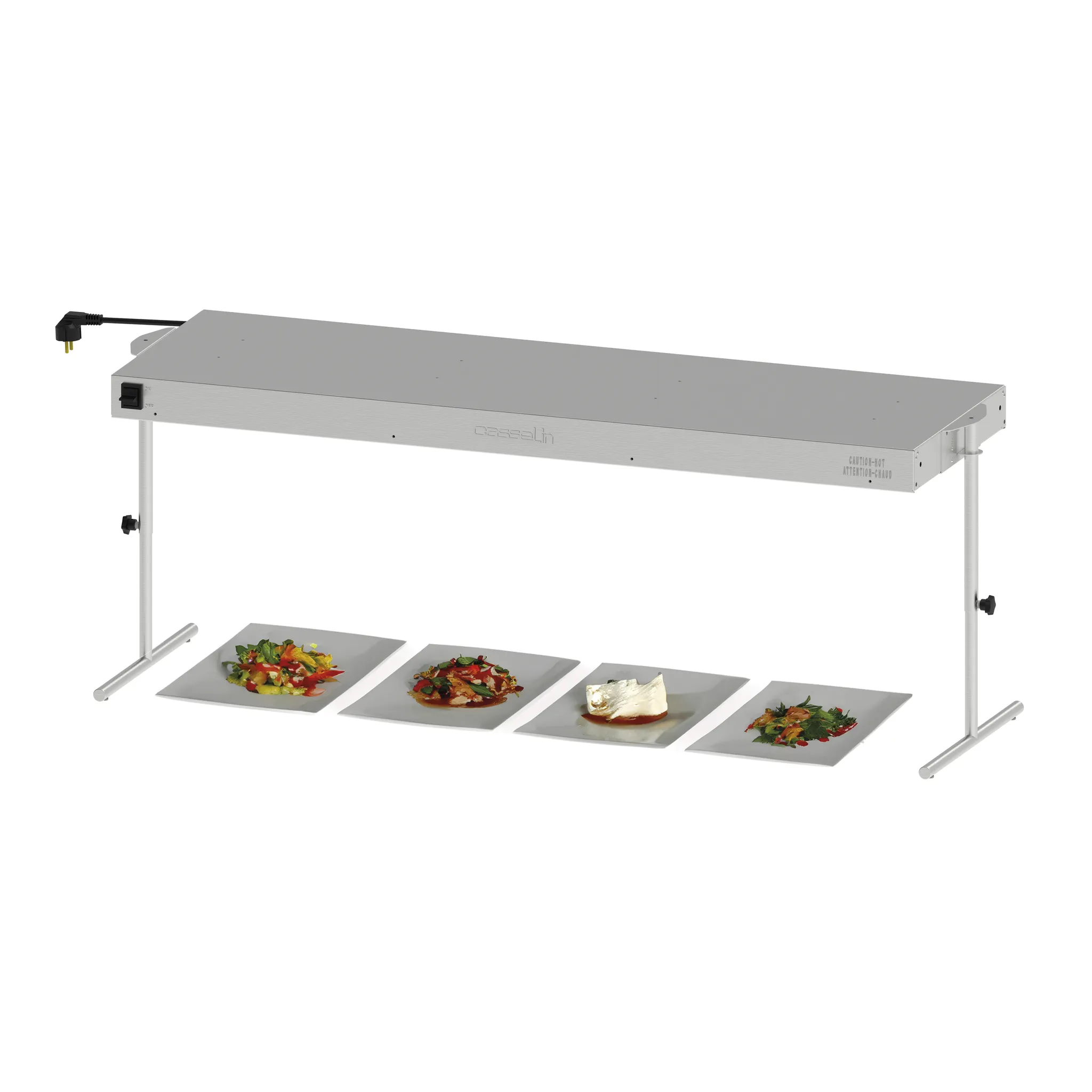 Rampe chauffante infrarouge double avec éclairage 1500