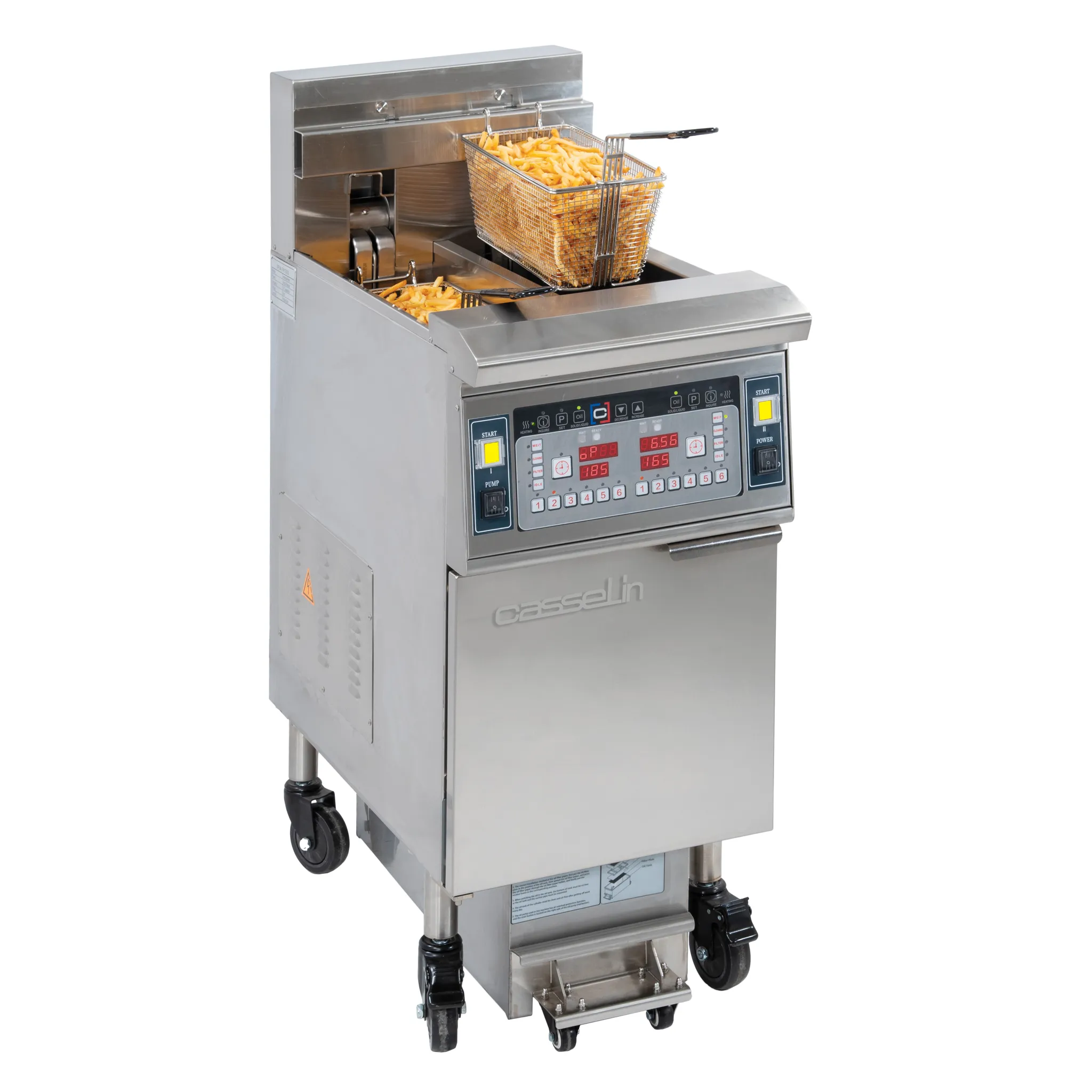 Friteuse électrique avec filtration 2 x 12 litres 17kW