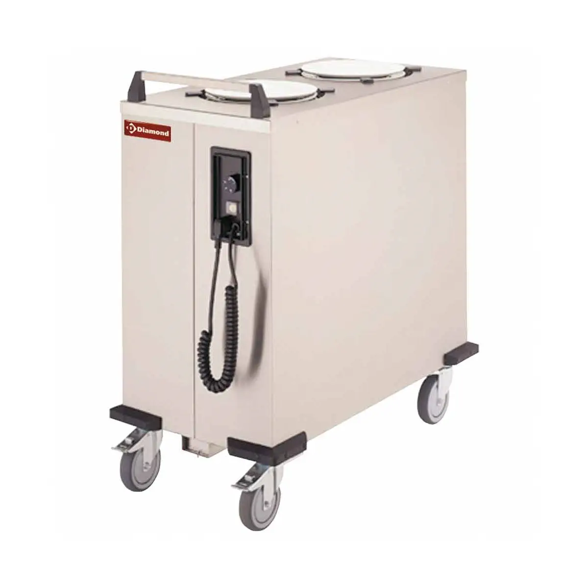 Chariot chauffe-assiettes 2 piles Ø 260-310 mm