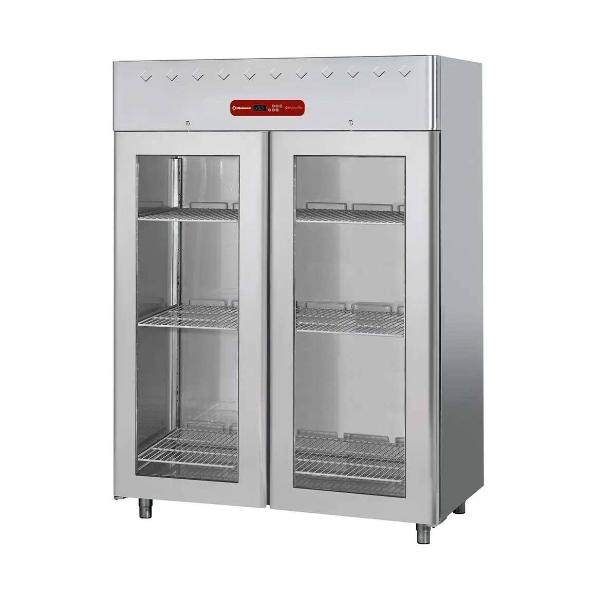 Armoire frigorifique 1400 litres ventilée, 2 portes vitrées GN 2/1