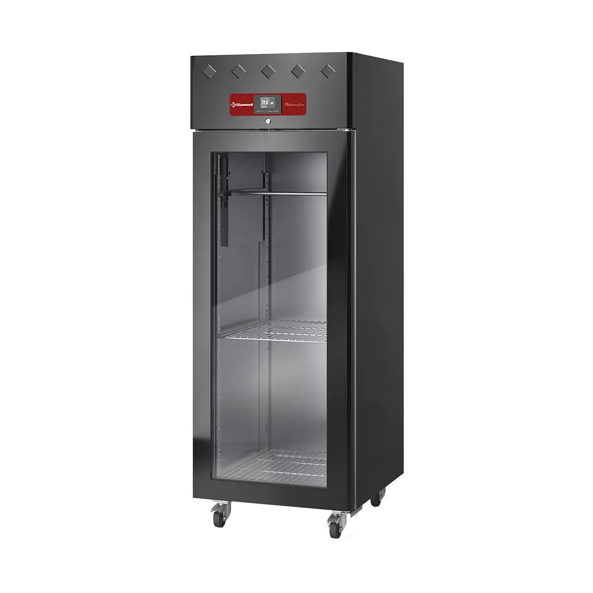 Armoire de maturation dry aging pour viande 600 Lit. ventilée, 1 porte vitrée, 20xGN 2/1 BLACK