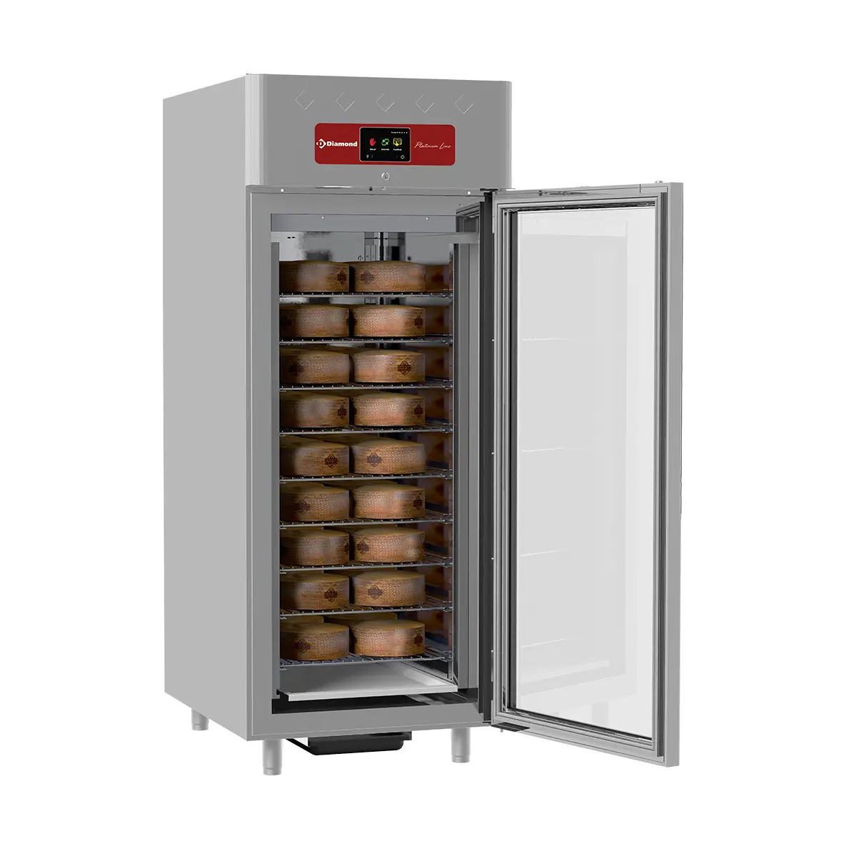 Armoire de maturation fermenting aging pour fromages 850 Lit. ventilée, 1 porte vitrée, 20x GN 2/1