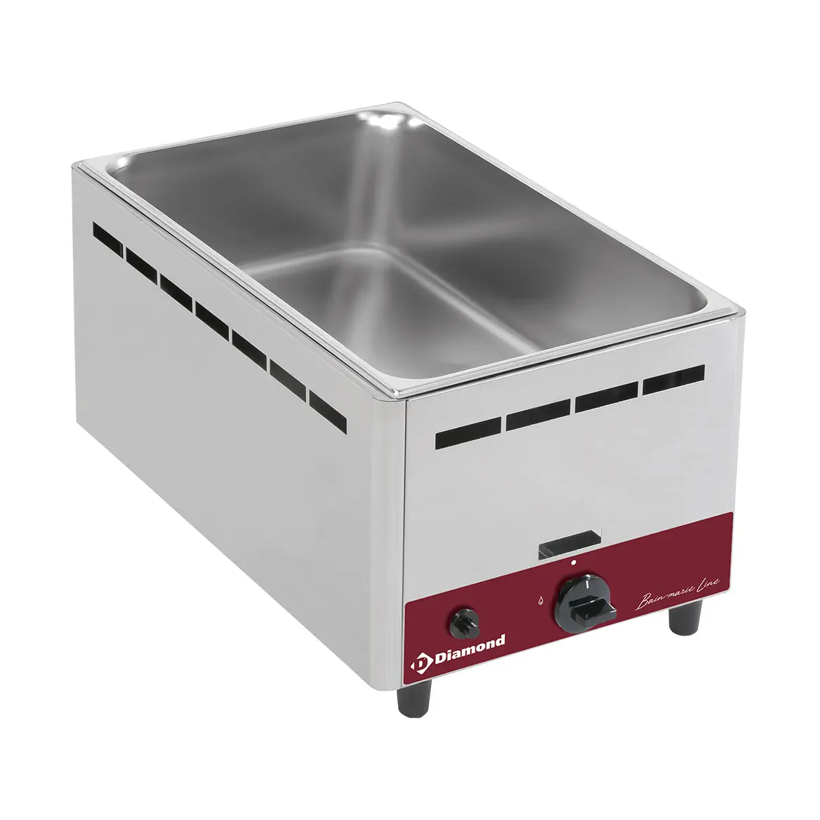 Bain-marie gaz, de table GN 1/1 - 150 mm