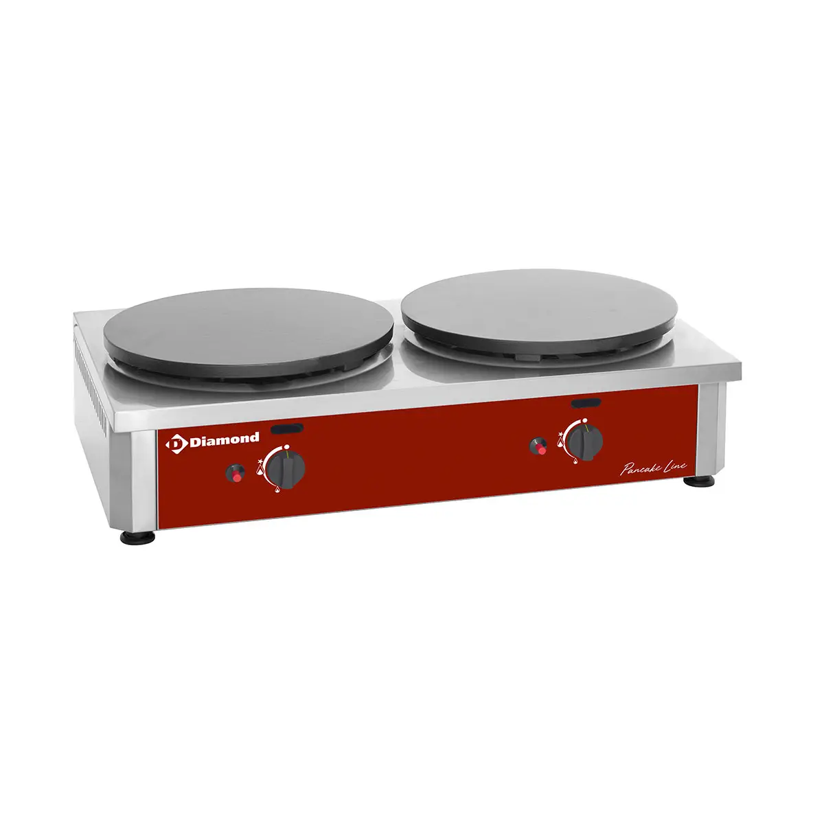 Crêpière double haut rendement, gaz, Ø 400 mm "émaillée"