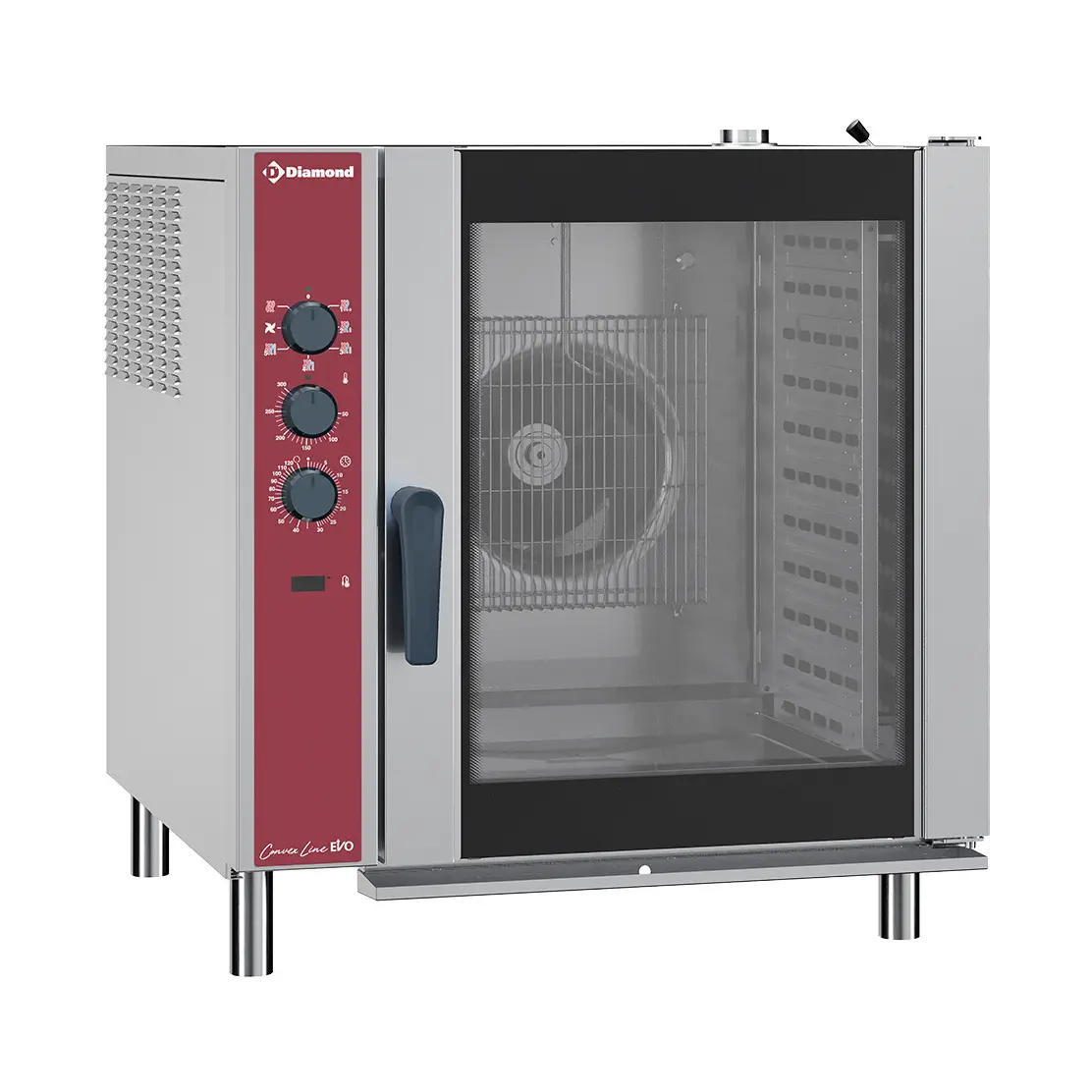 Four électrique à convection, 10x GN 1/1, humidificateur automatique