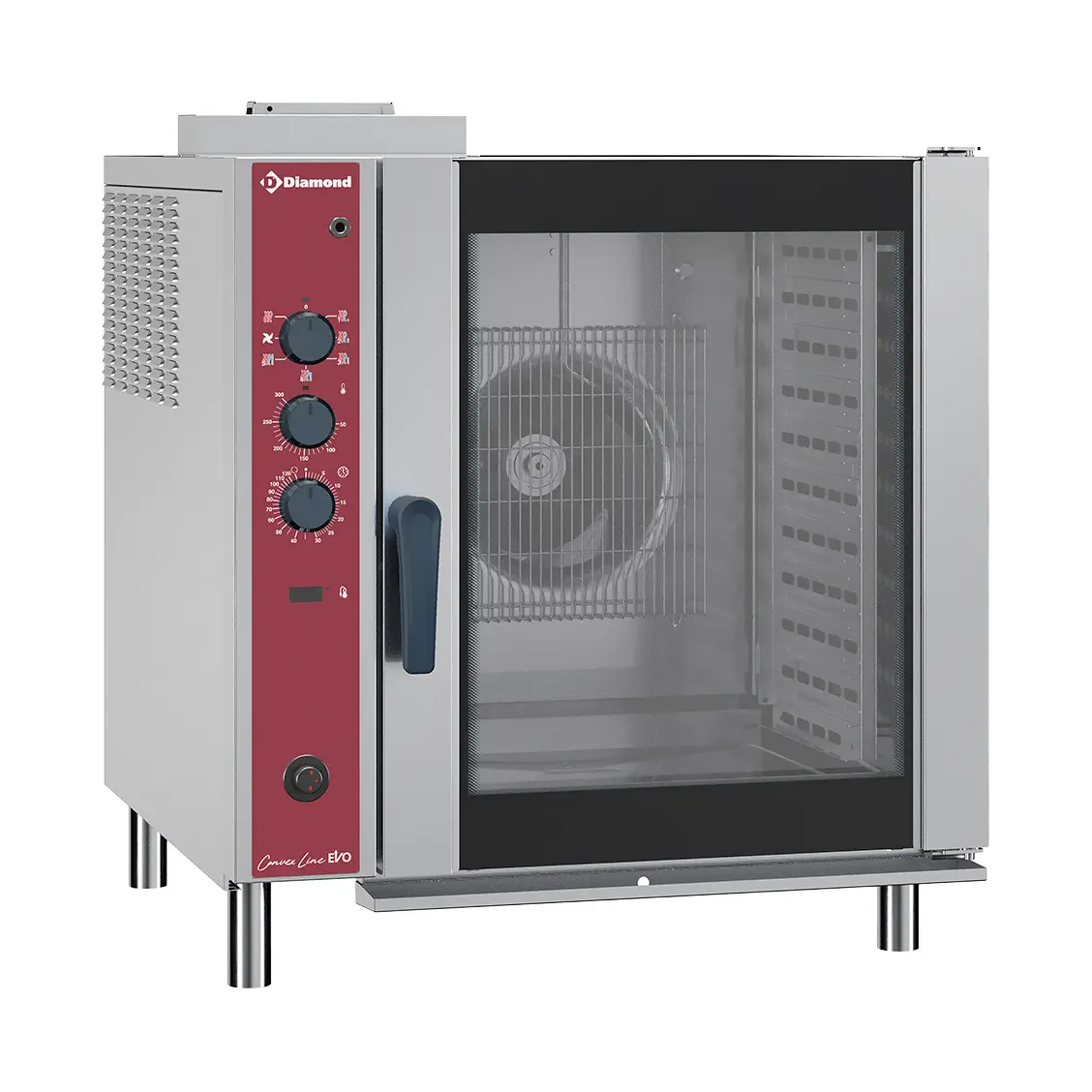 Four gaz à convection, 10x GN 1/1, humidificateur automatique