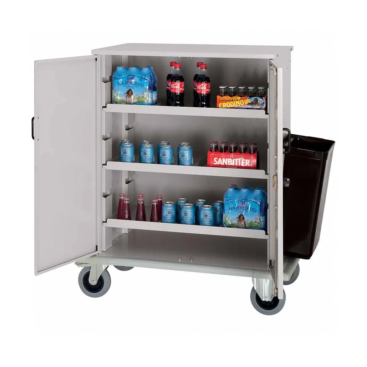 Chariot fermé pour remplissage minibars
