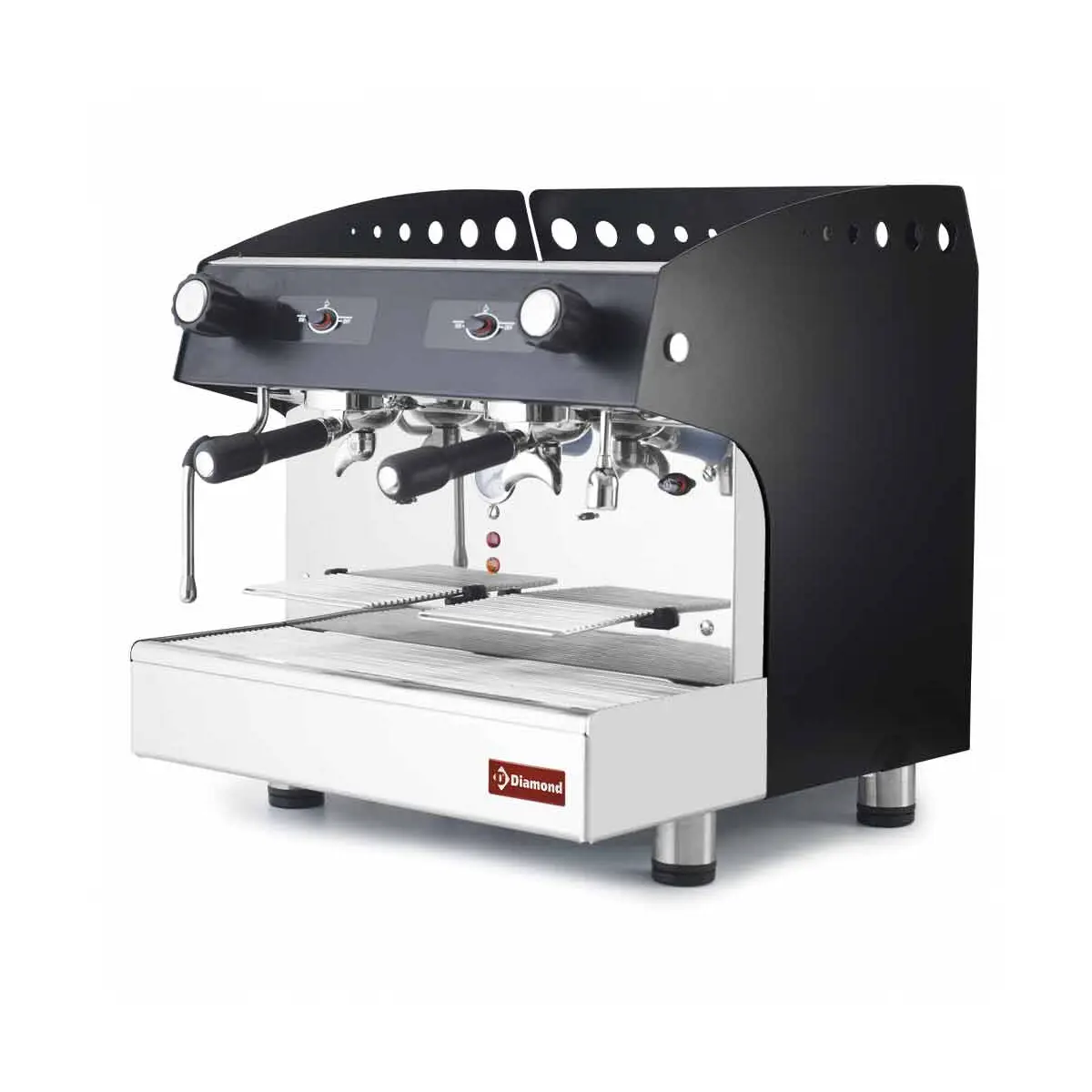 Machine à café expresso 2 groupes, semi-automatique - NOIR