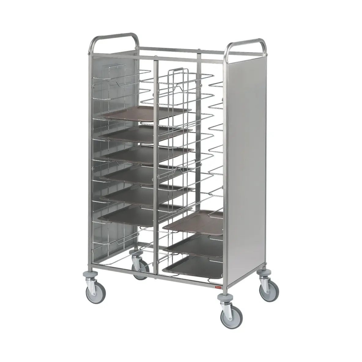 Echelle à plateaux "universel" inox, 2x 12 niveaux