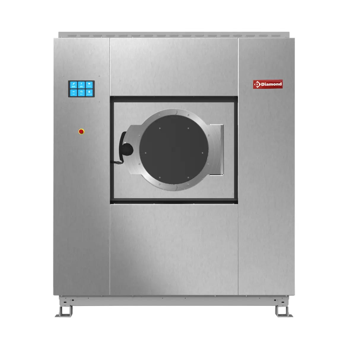 Lave-linge industriel à super essorage, 40 kg "inox"