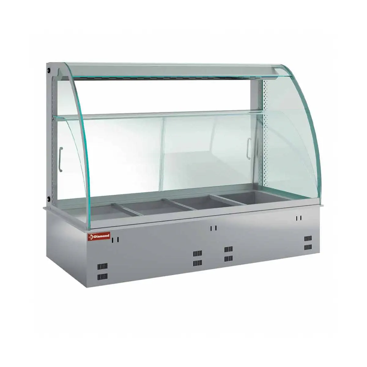 Elément vitrine chauffante, humidifiée et ventilée 4x GN 1/1
