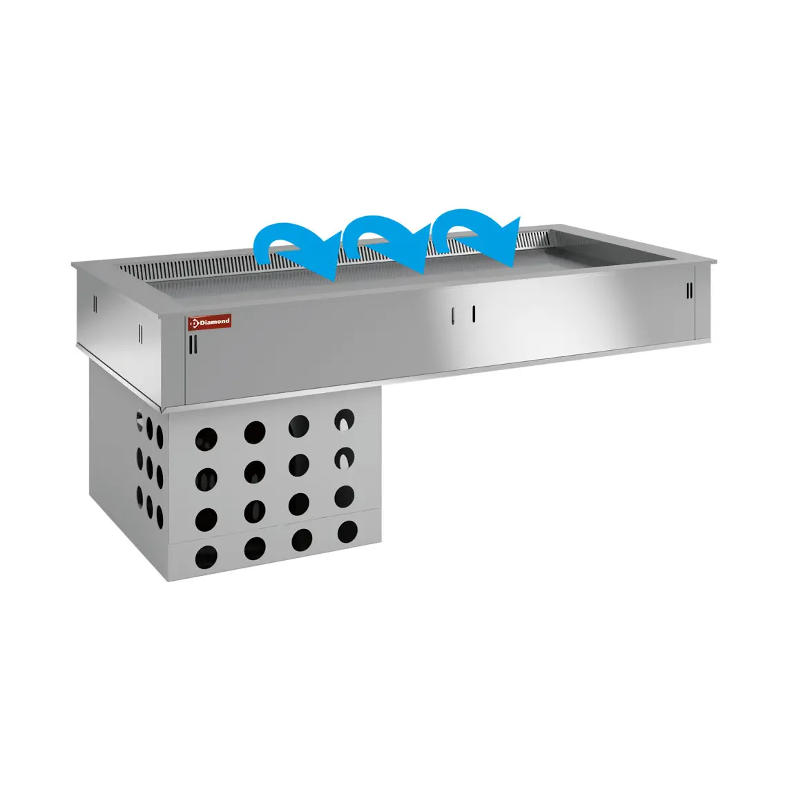 Elément top réfrigéré, ventilé, 2x GN 1/1