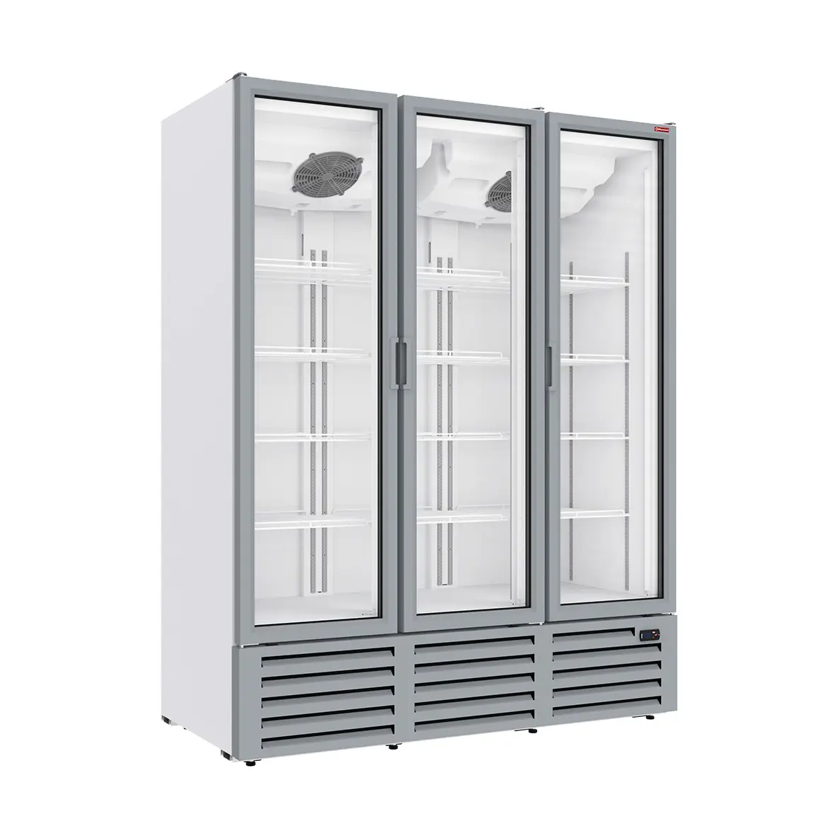 Vitrine ventilée positive 1455 litres, 3 portes battantes - BLANCHE - 1600 x 736 mm