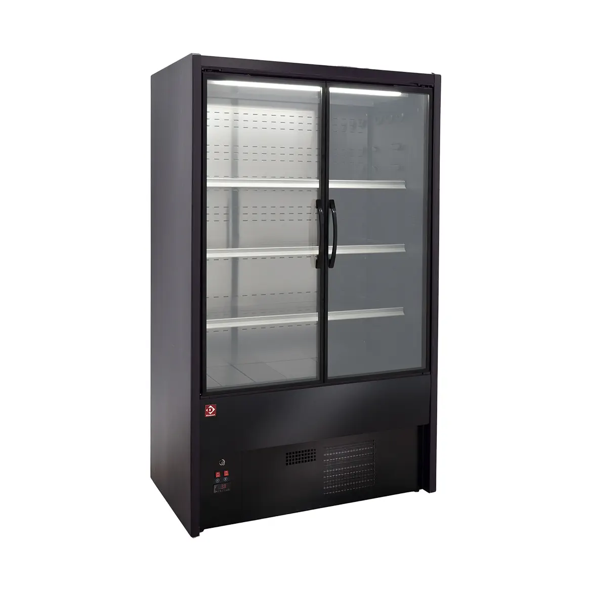 Meuble mural réfrigéré, portes battantes - NOIR - 1500 x 710 mm