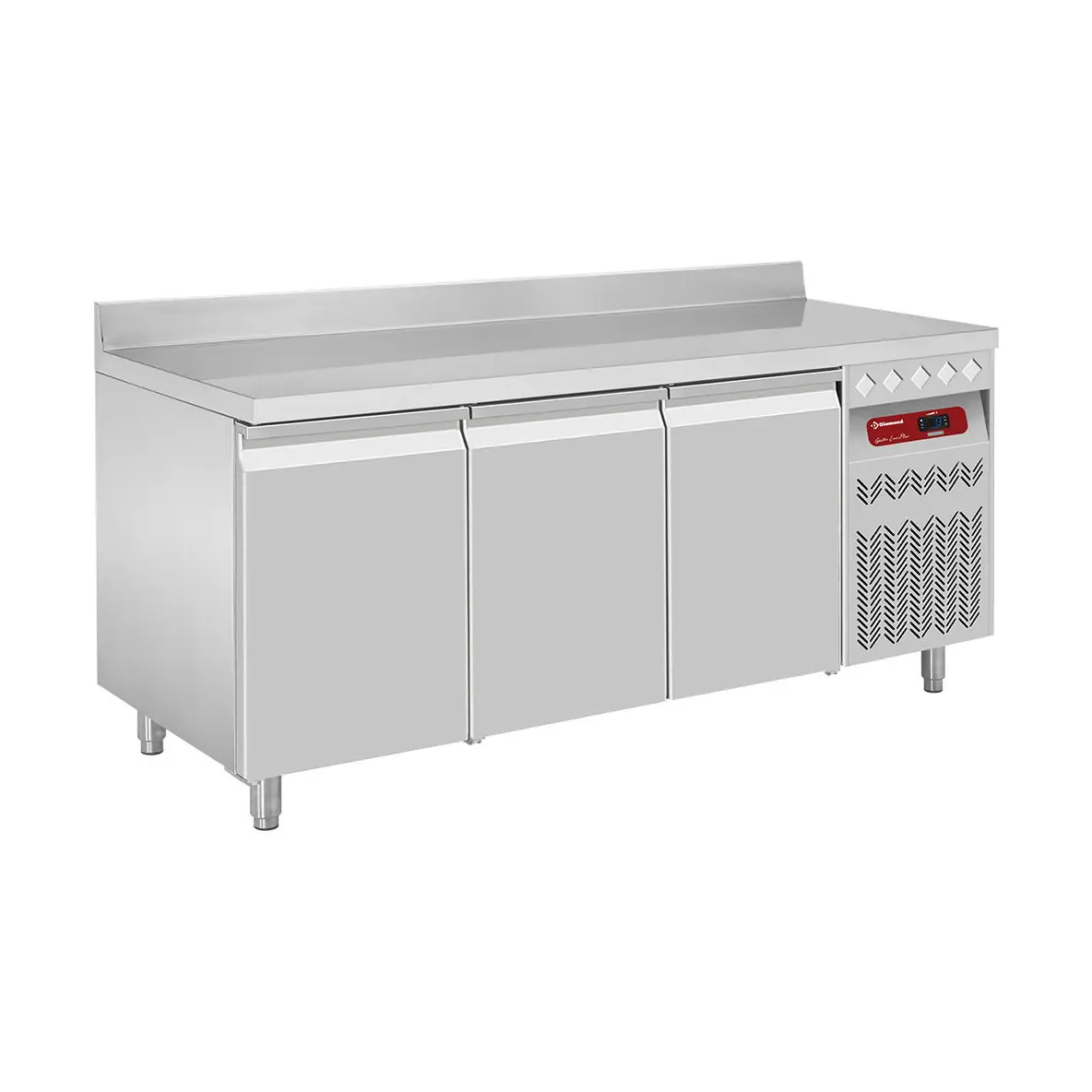 Table frigorifique "murale" ventilée, 3 portes GN 1/1, 405 litres