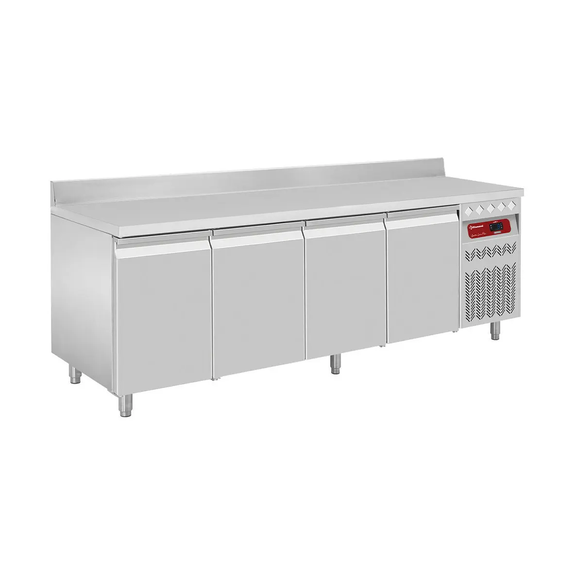 Table frigorifique "murale" ventilée, 4 portes GN 1/1, 550 litres