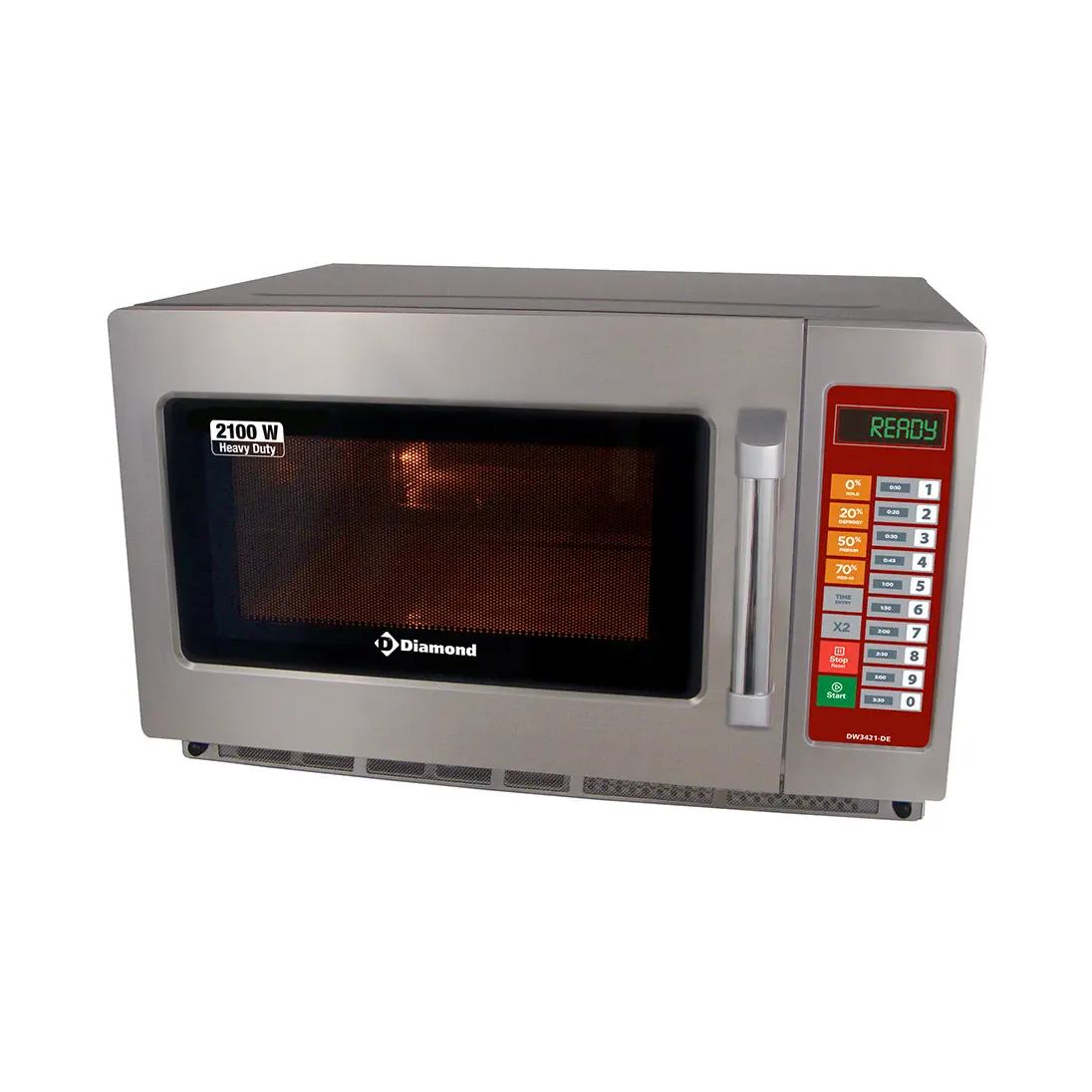 Four micro-ondes en inox (GN 2/3),2100 W. (34 Lt), digital